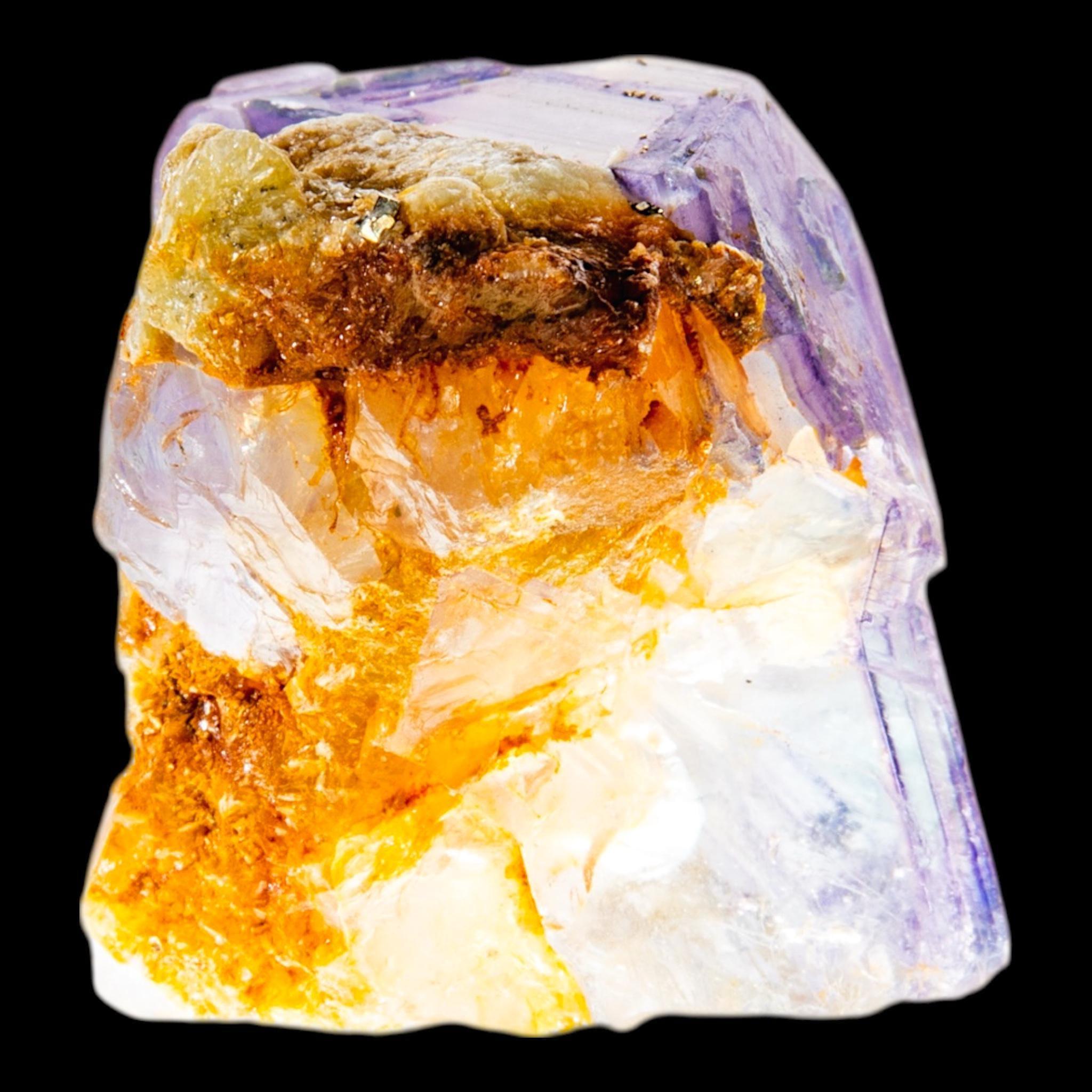 Fluorite crystal specimen on matrix for display, natural cubic fluorite for collectors, small display piece - Image 4