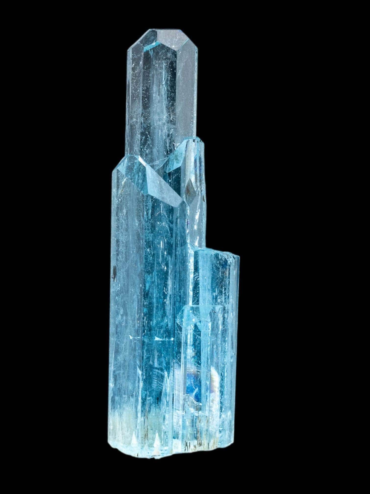 Natural aquamarine crystal, raw blue beryl, collector’s mineral, march birthstone, healing crystal, high-quality specimen, gift idea for her
