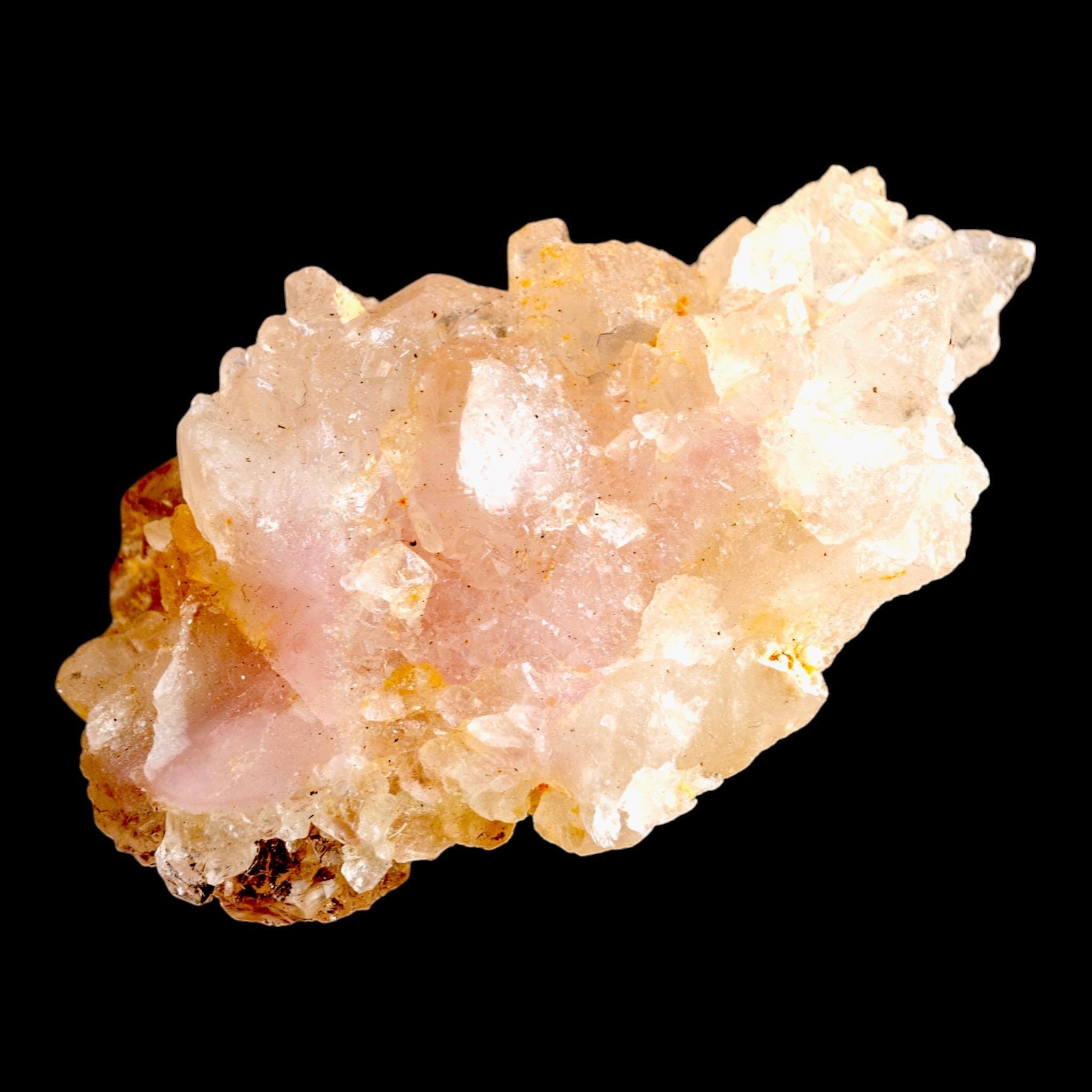 Crystallised rose quartz cluster, canga rosa brazil, pale pink quartz crystal, raw rose quartz specimen, mineral display for collectors - Image 2