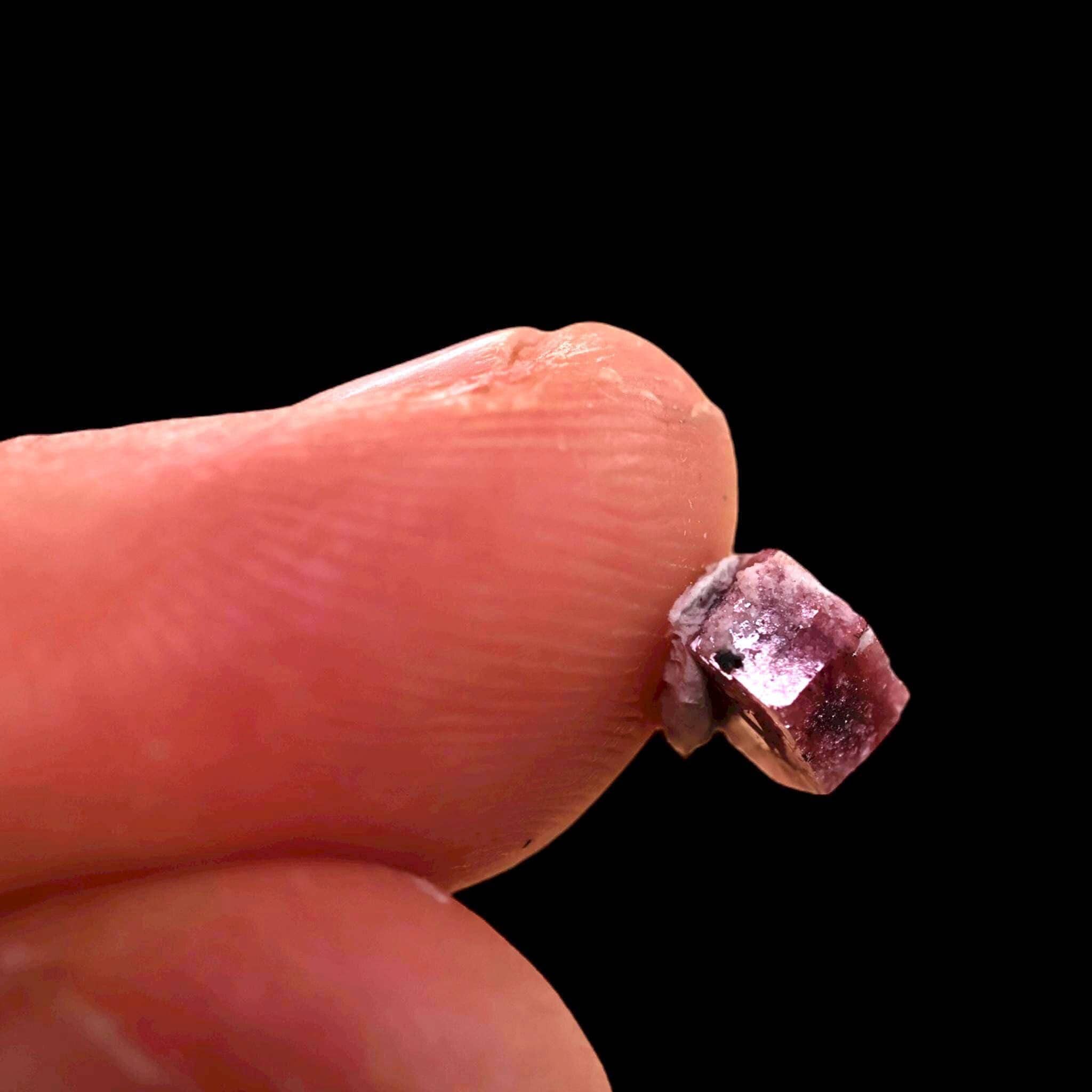 Red beryl crystal from utah, natural red beryl mineral specimen for collectors, rare thumbnail crystal display - Image 8