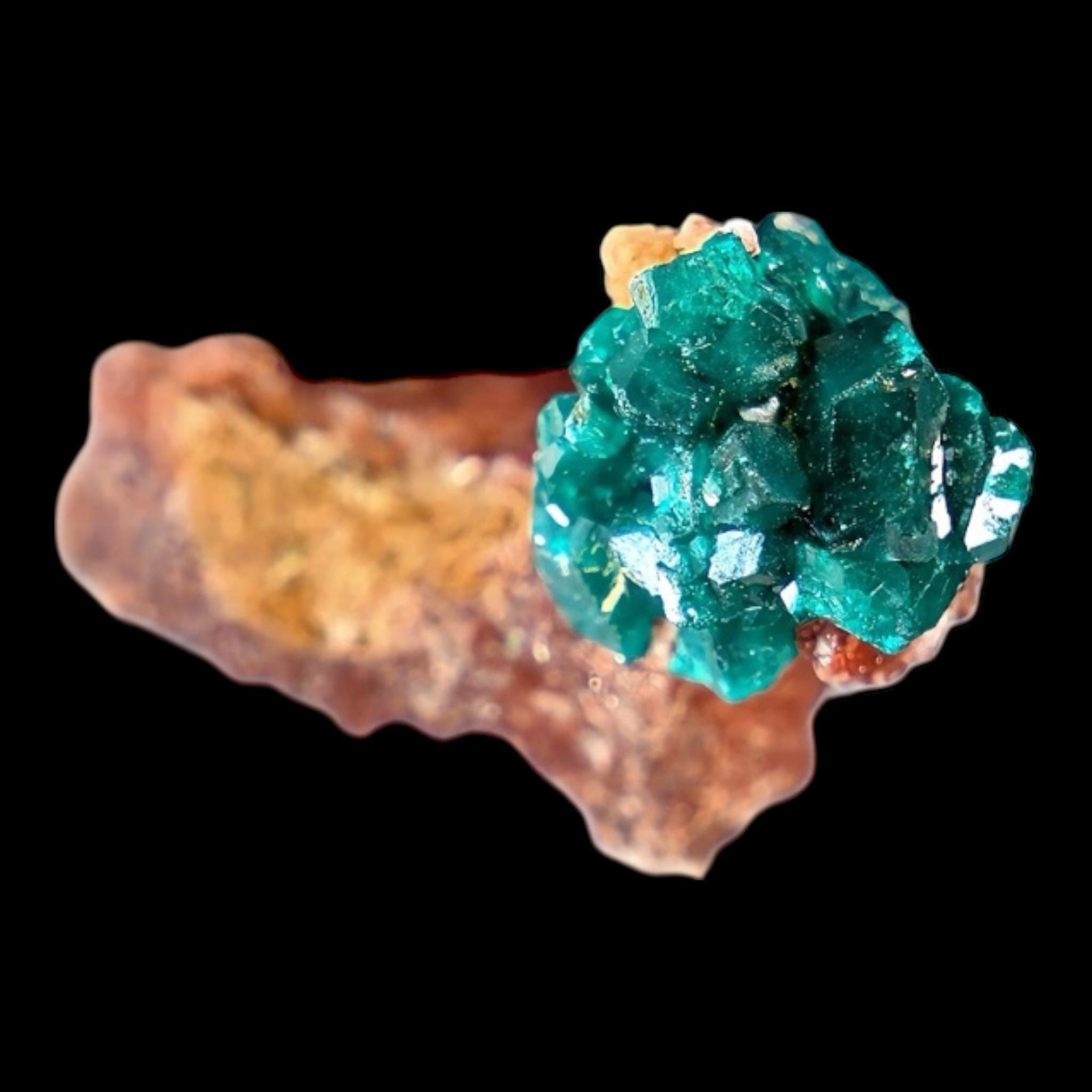 Dioptase crystal, tsumeb mine namibia, green dioptase specimen, raw mineral display, cabinet specimen, collector crystal - Image 2