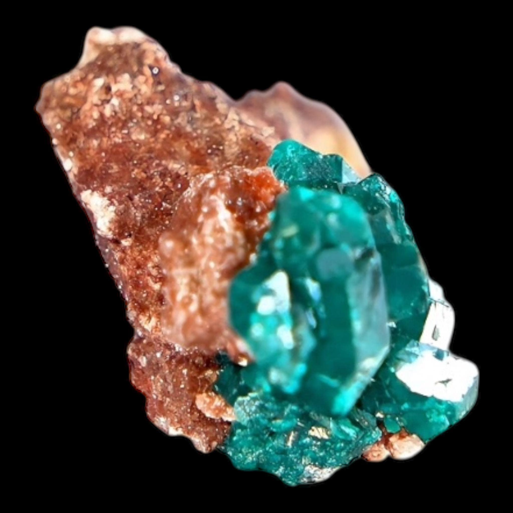Dioptase crystal, tsumeb mine namibia, green dioptase specimen, raw mineral display, cabinet specimen, collector crystal - Image 3