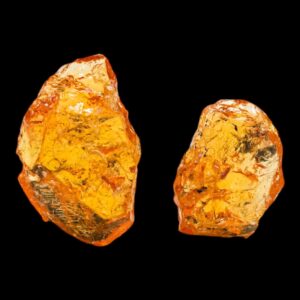 Mandarin garnet pair, raw spessartine garnet crystals, natural orange garnet, untreated tanzania mineral specimen