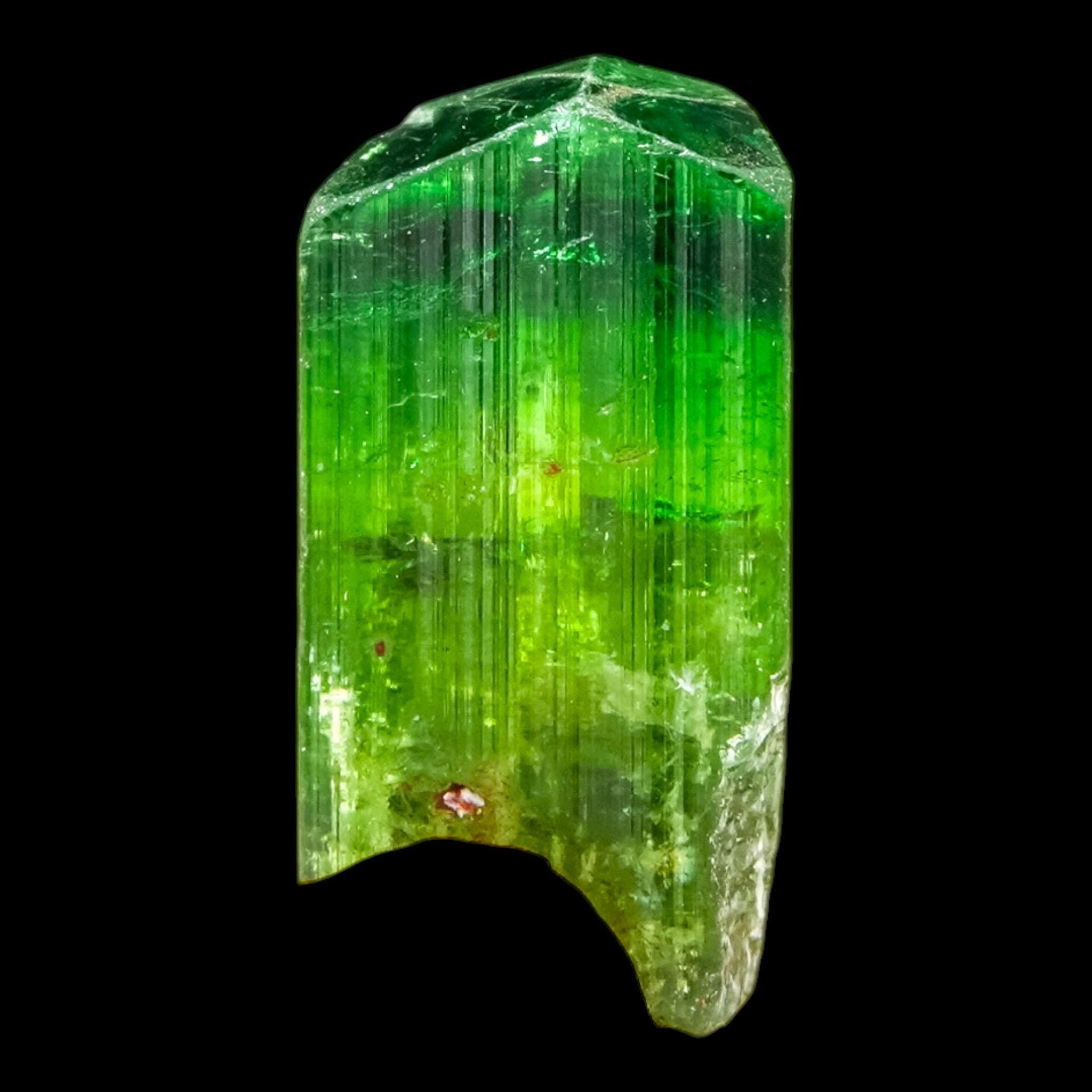Chrome tourmaline crystal, green tourmaline crystal, natural tourmaline crystal, raw green crystal, collector mineral specimen - Image 2