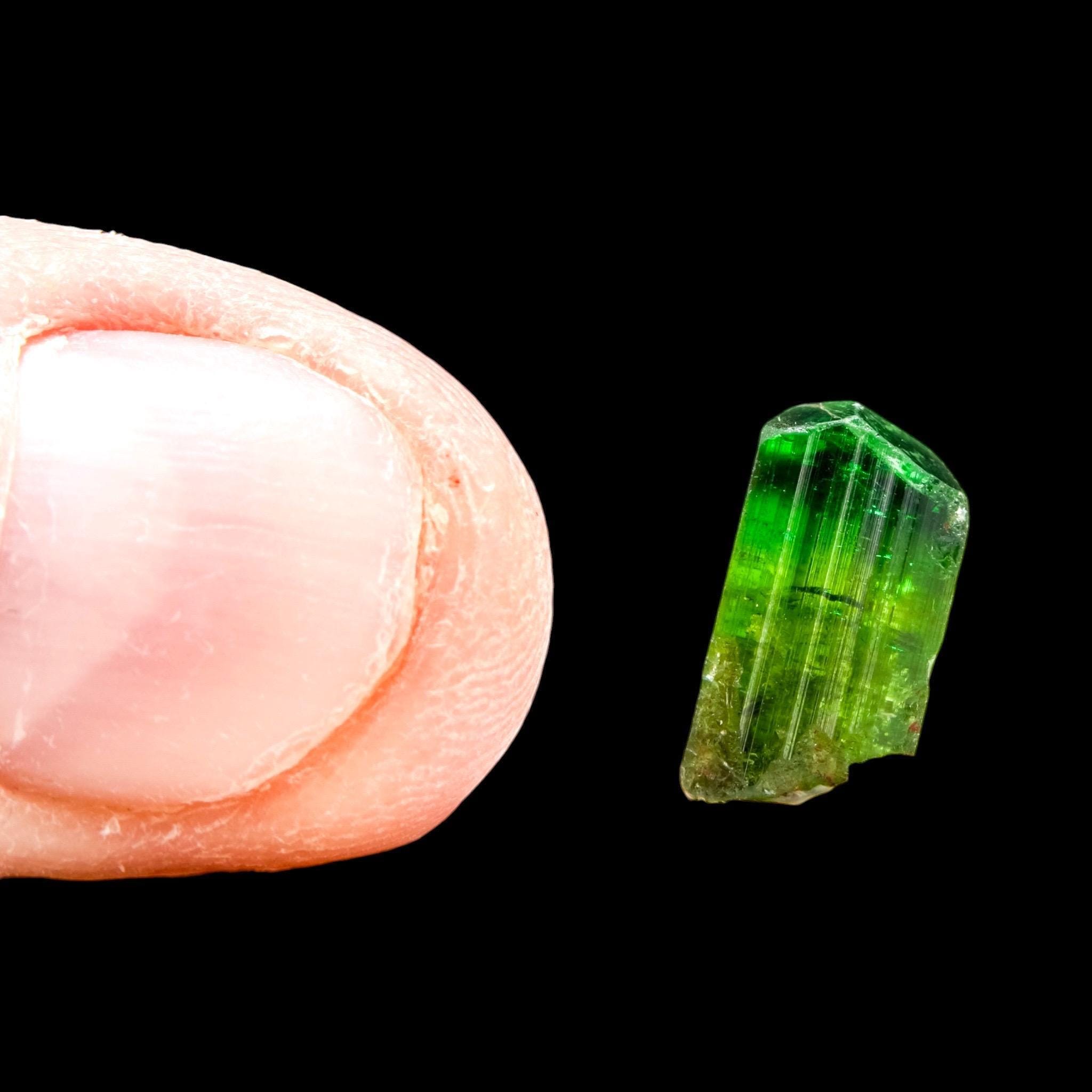 Chrome tourmaline crystal, green tourmaline crystal, natural tourmaline crystal, raw green crystal, collector mineral specimen - Image 7