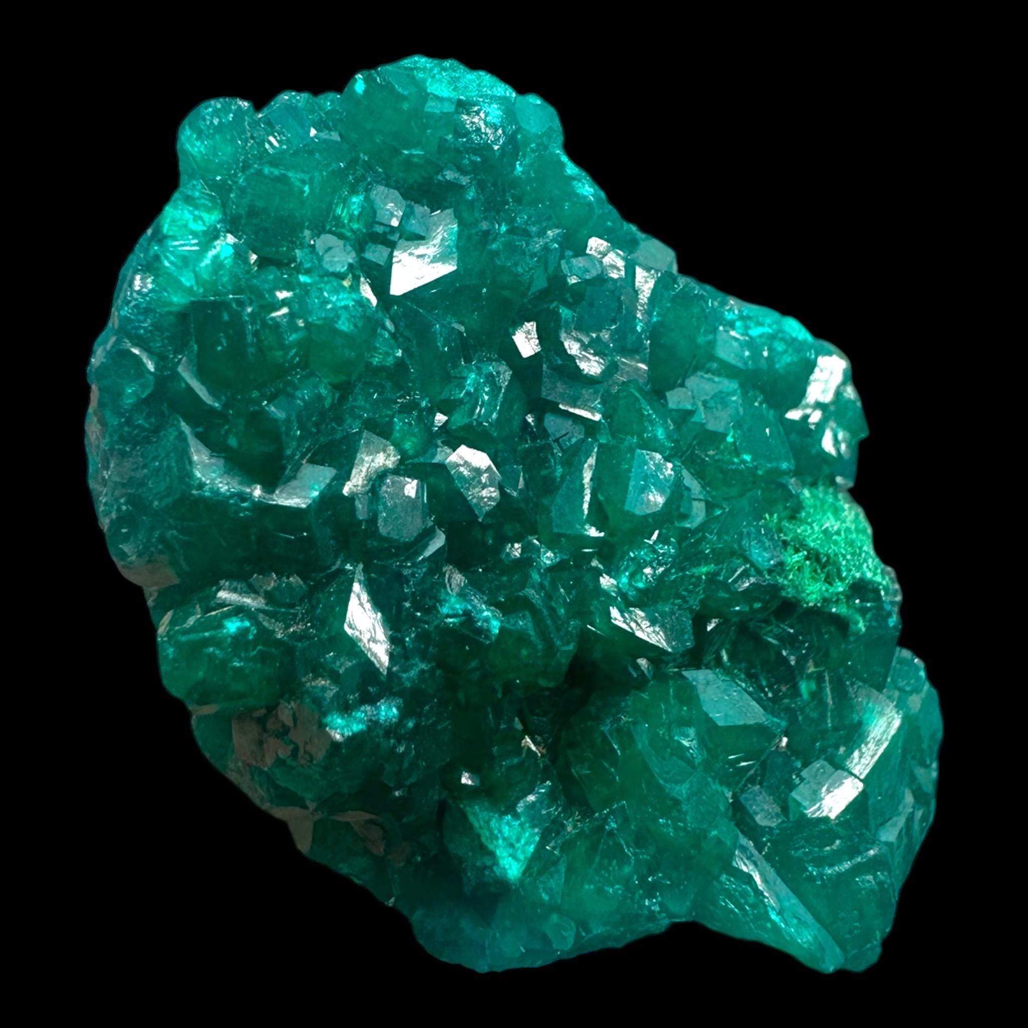 Dioptase crystal, dioptase specimen, dioptase cluster, raw dioptase crystal, dioptase with malachite, musonoi mine congo - Image 5