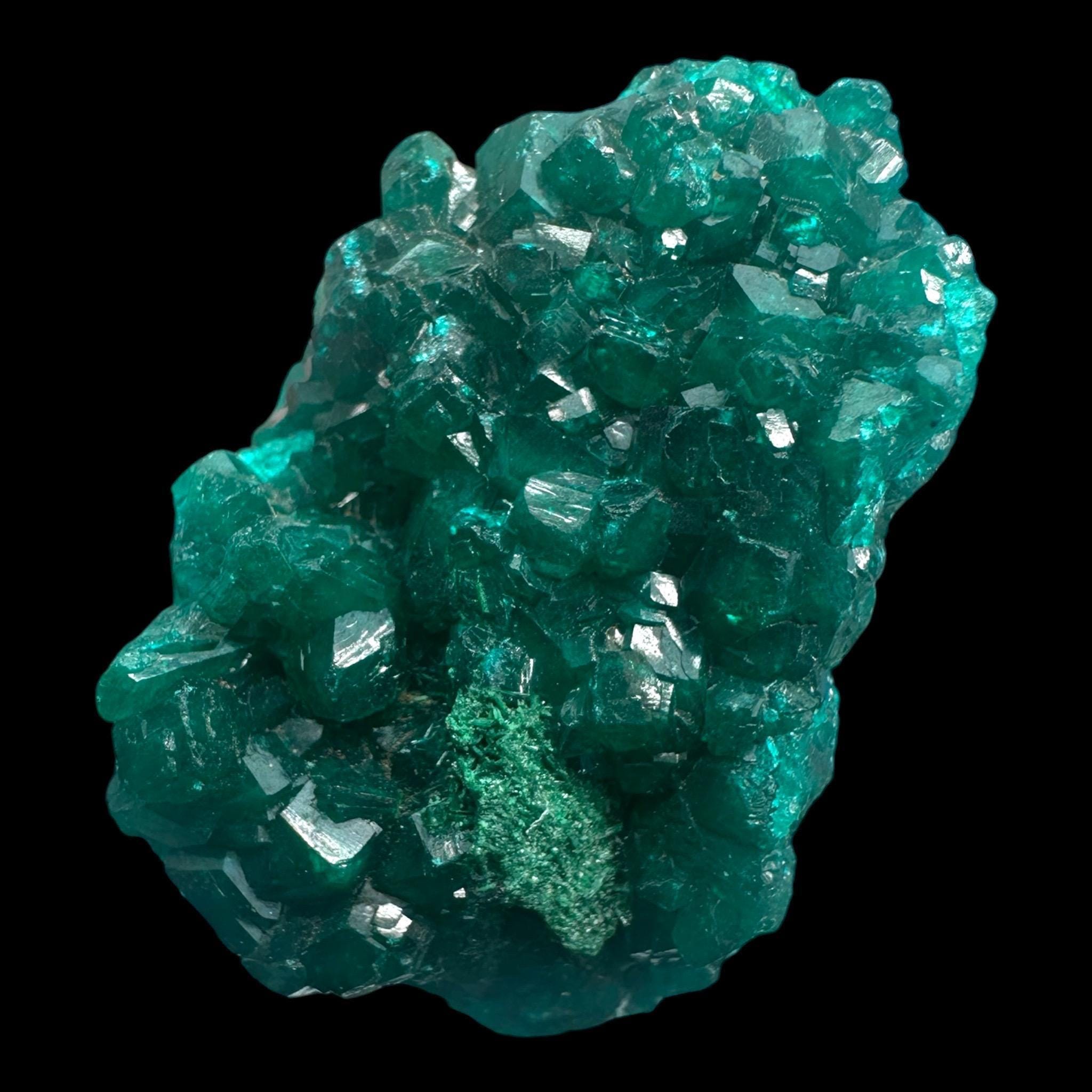 Dioptase crystal, dioptase specimen, dioptase cluster, raw dioptase crystal, dioptase with malachite, musonoi mine congo - Image 6