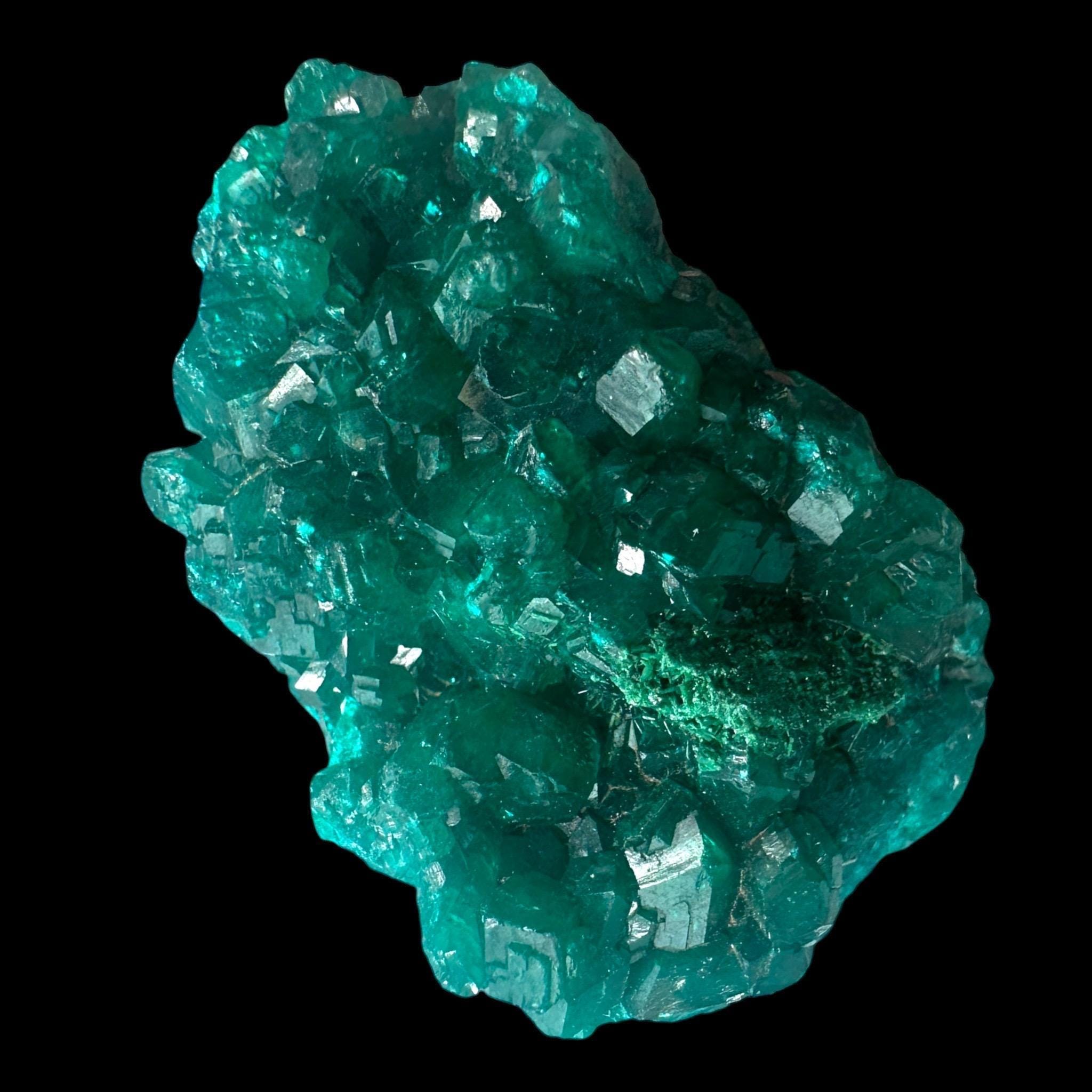 Dioptase crystal, dioptase specimen, dioptase cluster, raw dioptase crystal, dioptase with malachite, musonoi mine congo - Image 7