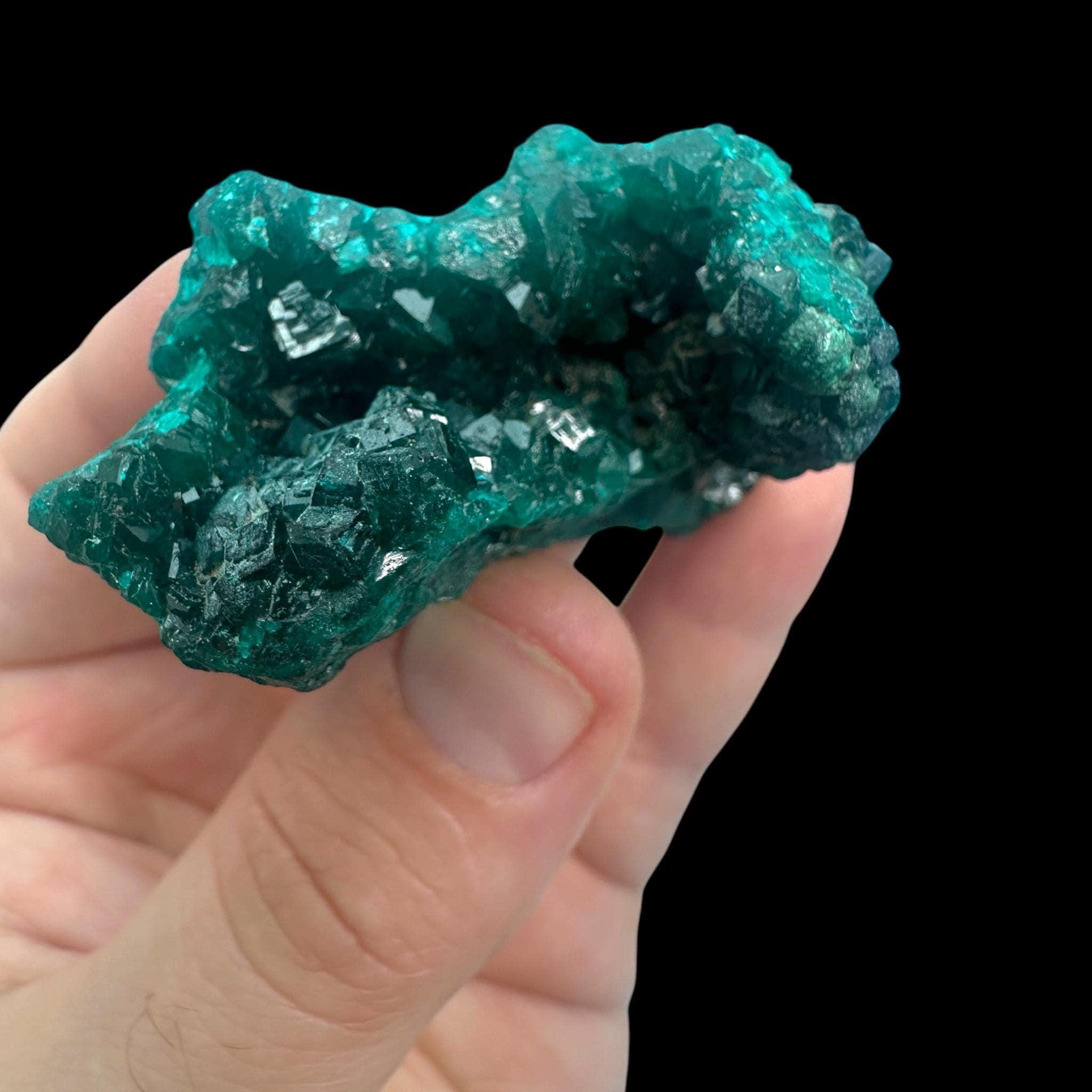 Dioptase crystal with malachite, dioptase specimen, raw dioptase crystal, green dioptase mineral, natural crystal from congo - Image 2