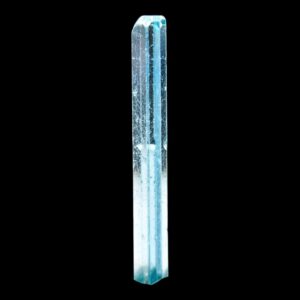 Blue apatite crystal, terminated crystal point, raw mineral specimen, collector display crystal, tanzania