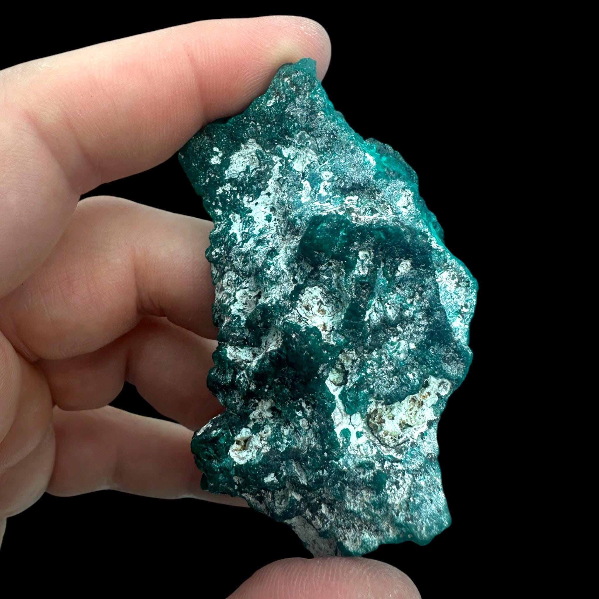 Dioptase crystal with malachite, dioptase specimen, raw dioptase crystal, green dioptase mineral, natural crystal from congo - Image 8