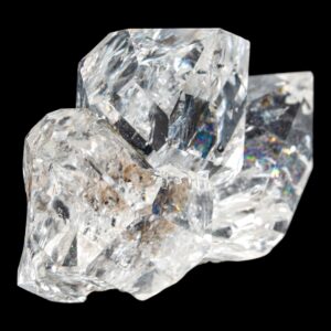 Herkimer diamond crystal, double terminated quartz crystal, clear quartz crystal, raw crystal specimen, collector mineral