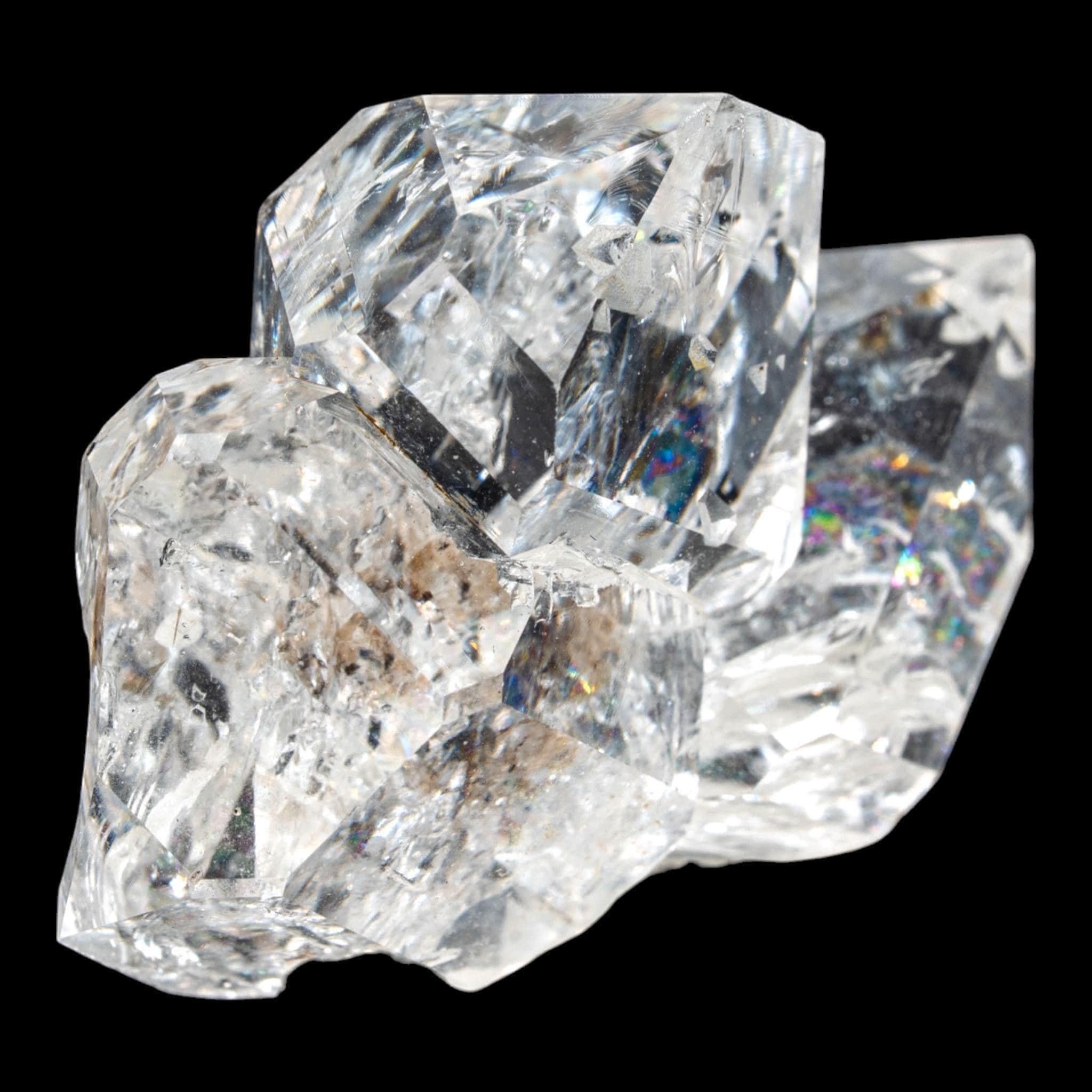 Herkimer diamond crystal, double terminated quartz crystal, clear quartz crystal, raw crystal specimen, collector mineral