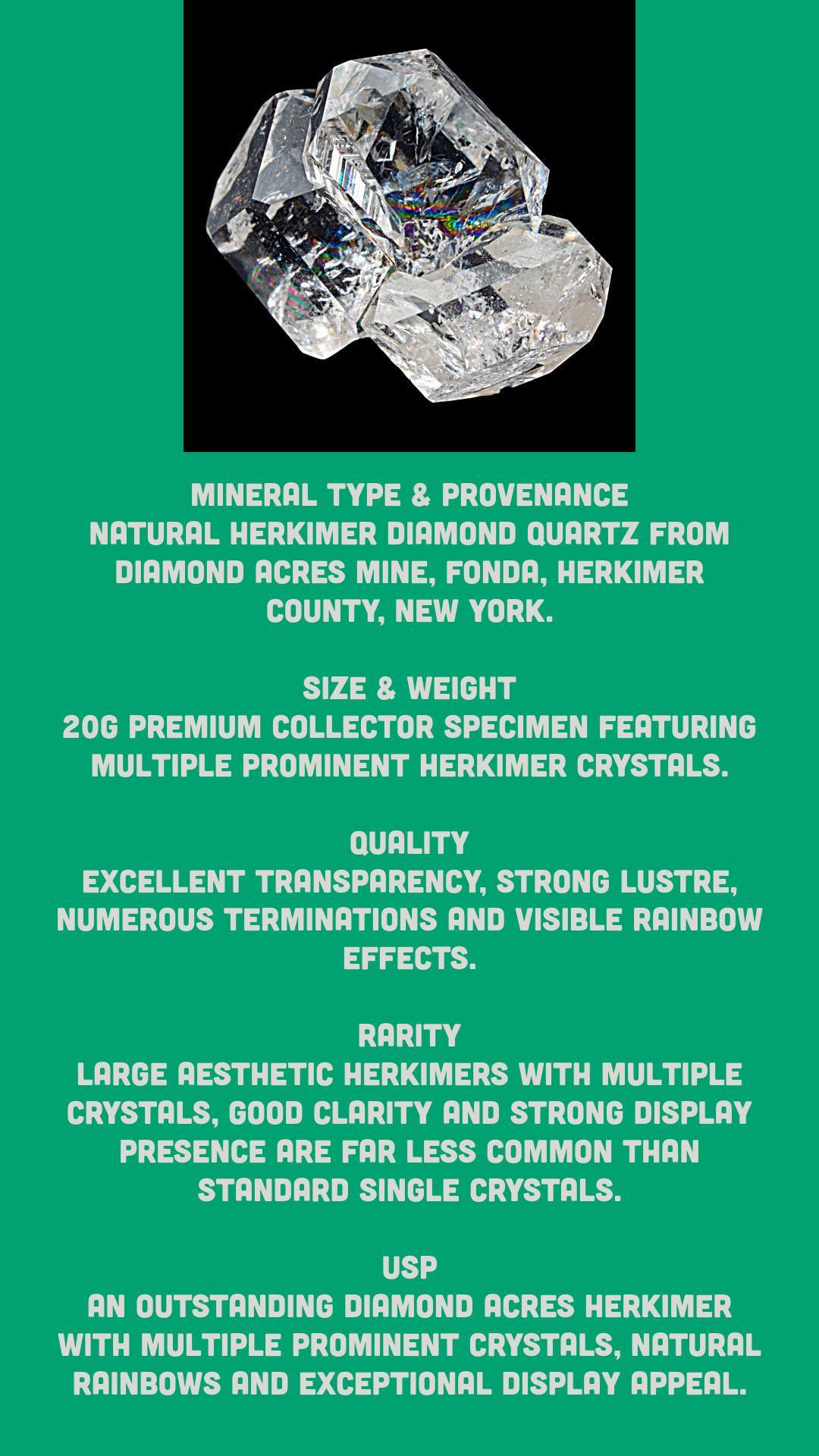 Herkimer diamond crystal, double terminated quartz crystal, clear quartz crystal, raw crystal specimen, collector mineral - Image 8