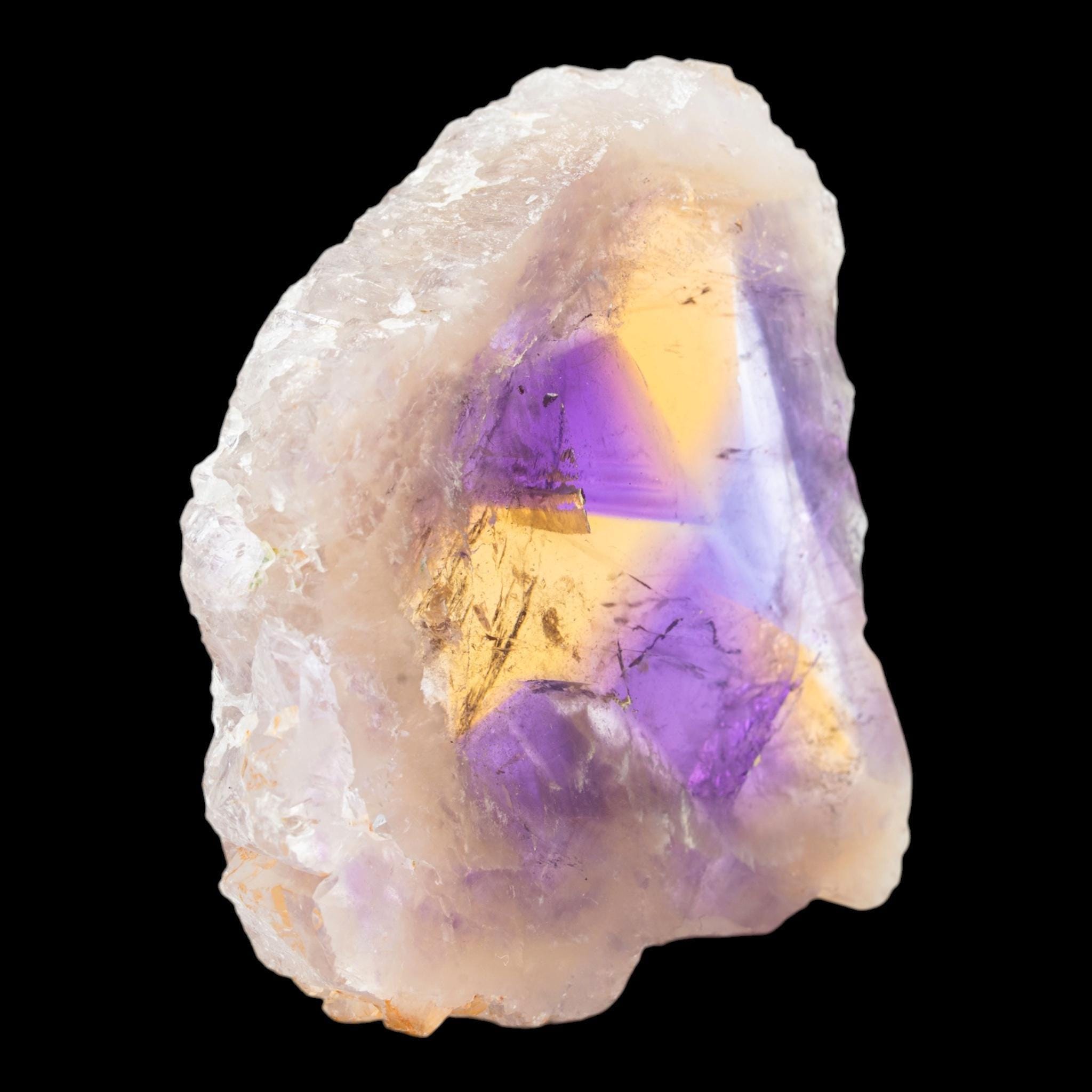 Ametrine crystal slab, polished ametrine quartz, natural mineral slice, display from bolivia - Image 3