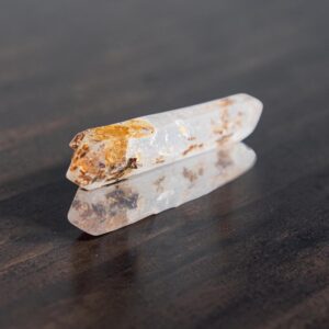 Swiss alpine quartz crystal, clear quartz point, double terminated quartz, raw collector mineral specimen