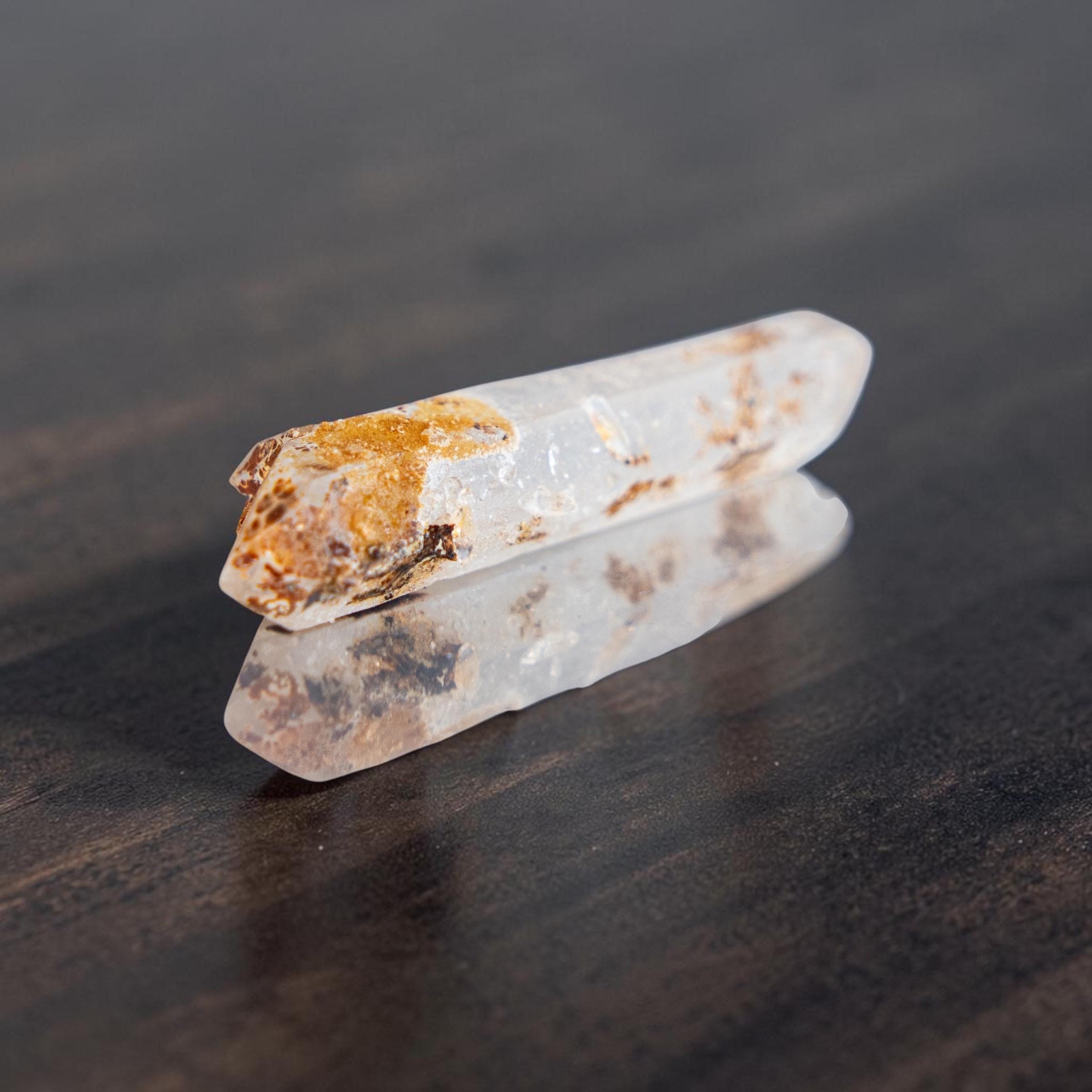 Swiss alpine quartz crystal, clear quartz point, double terminated quartz, raw collector mineral specimen