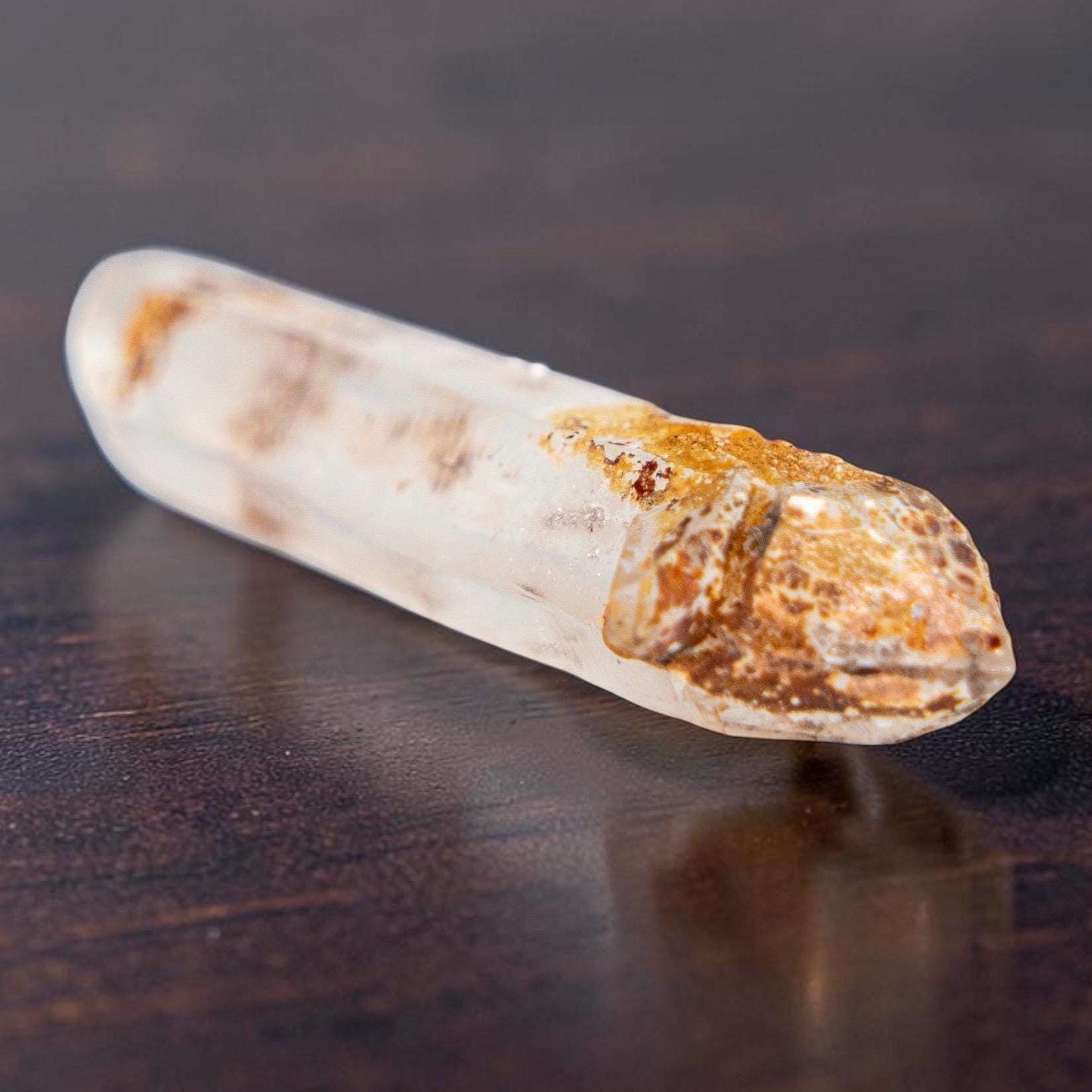 Swiss alpine quartz crystal, clear quartz point, double terminated quartz, raw collector mineral specimen - Image 2