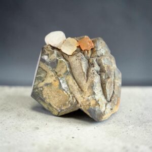 Smoky quartz crystal cluster, swiss alpine quartz specimen, natural raw crystal on matrix for mineral collectors