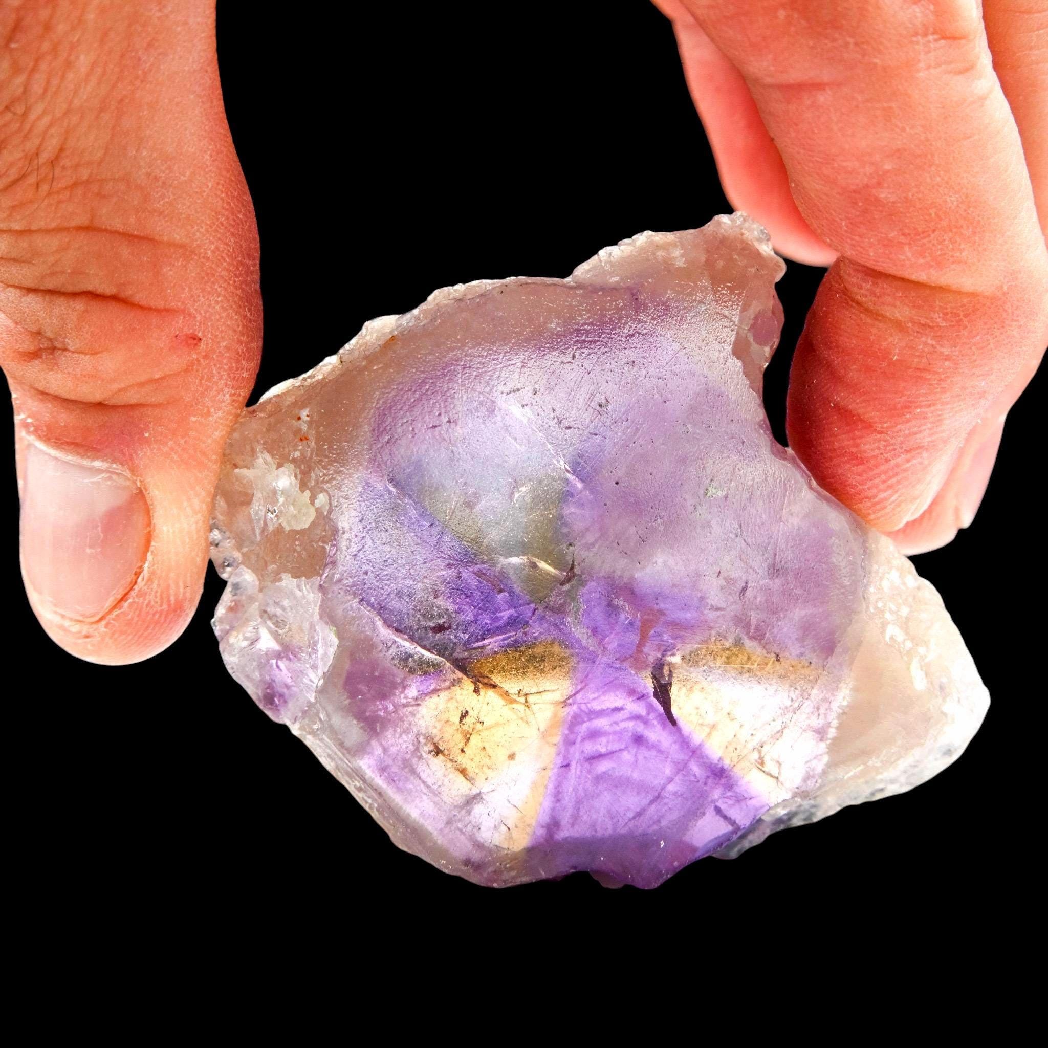 Ametrine crystal slab, polished ametrine slice, natural quartz crystal from bolivia - Image 6