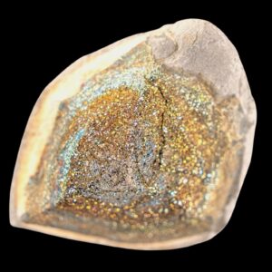 Chalcopyrite crystal specimen, natural peacock ore mineral with rainbow iridescence, chalcopyrite from ural mountains russia for collectors