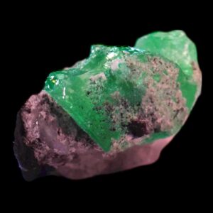 Natural emerald on matrix from colombia, raw emerald crystal in calcite, genuine colombian emerald specimen for collectors and home decor