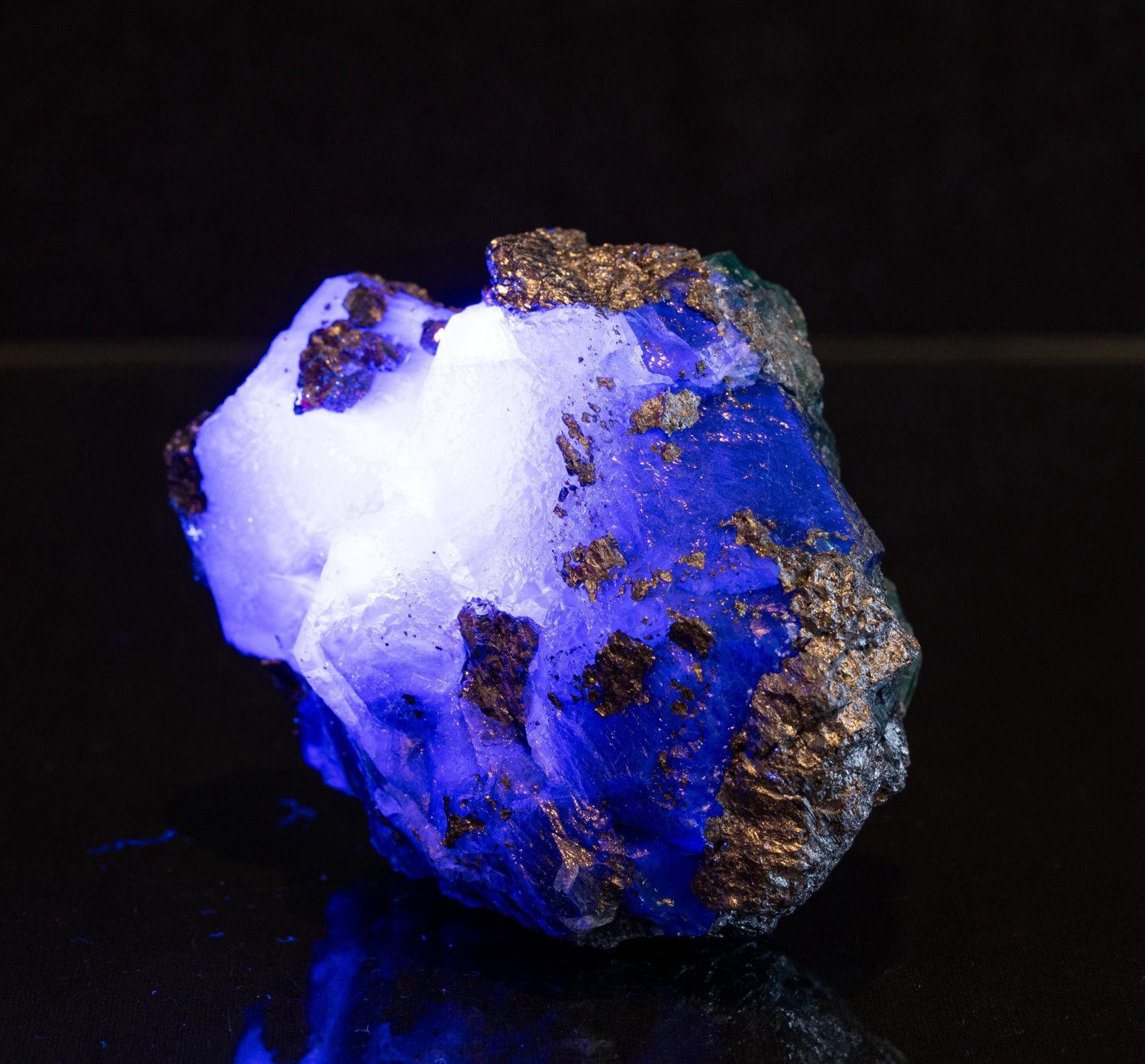 Green fluorite crystal with pyrite, uv reactive fluorite specimen on matrix, natural cubic fluorite for collectors, peru mineral - Image 5
