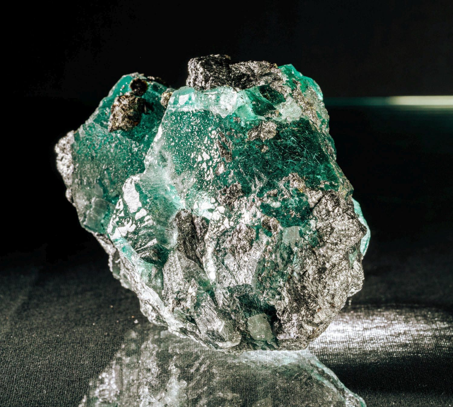 Green fluorite crystal with pyrite, uv reactive fluorite specimen on matrix, natural cubic fluorite for collectors, peru mineral - Image 6