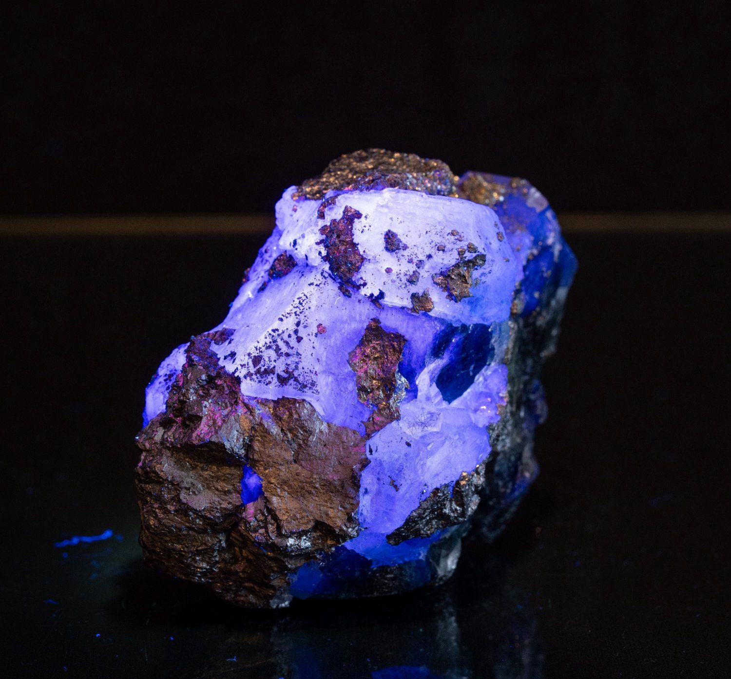 Green fluorite crystal with pyrite, uv reactive fluorite specimen on matrix, natural cubic fluorite for collectors, peru mineral - Image 7