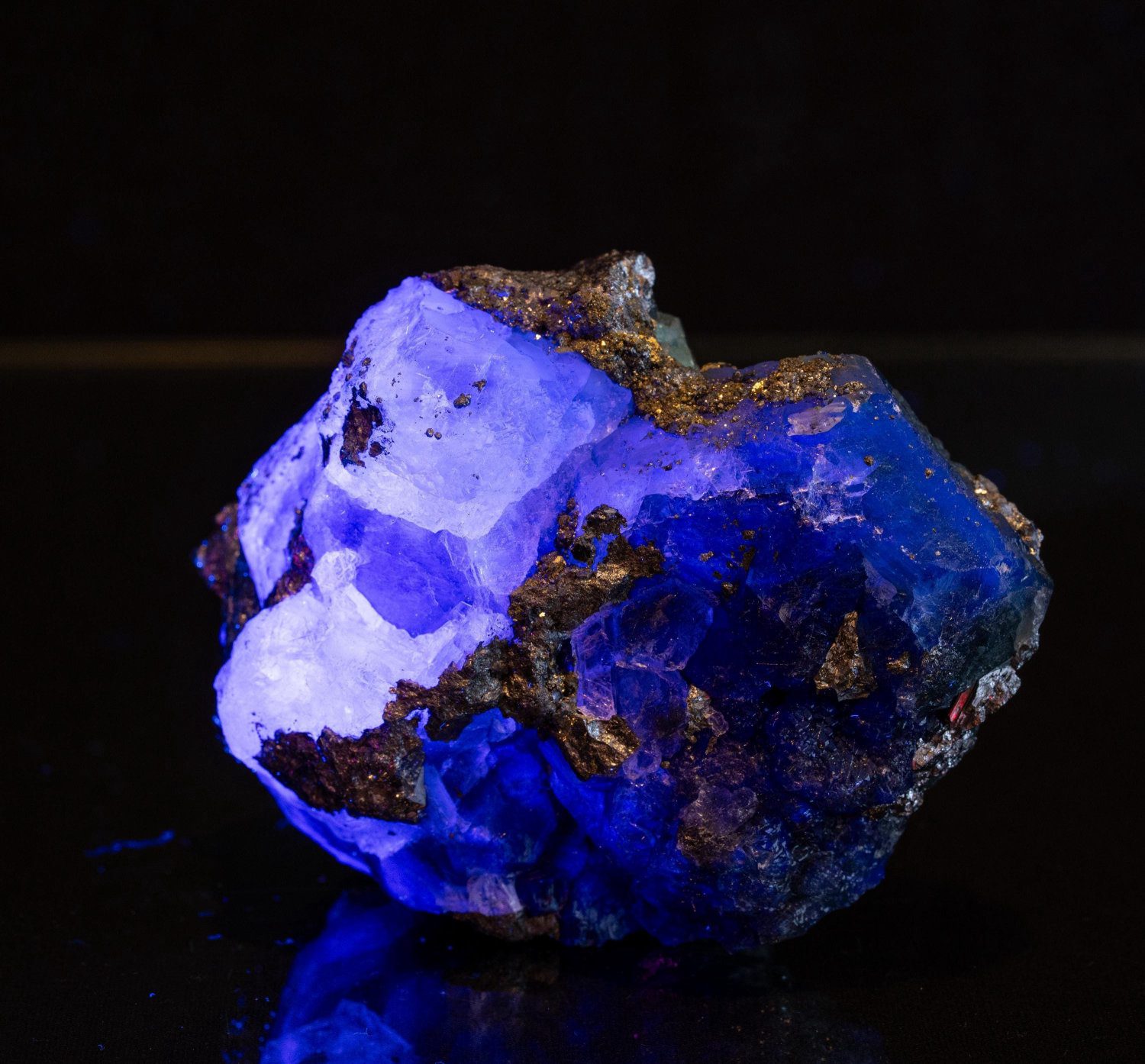 Green fluorite crystal with pyrite, uv reactive fluorite specimen on matrix, natural cubic fluorite for collectors, peru mineral - Image 8