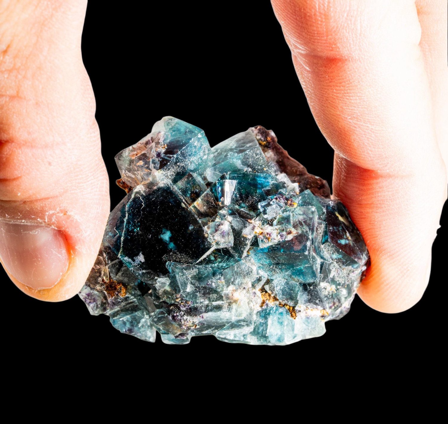 Fluorite Crystal Cluster, Natural Blue Phantom Cubes, Butterfly Pocket, Okorusu Mine Namibia, Mineral Specimen - Image 2