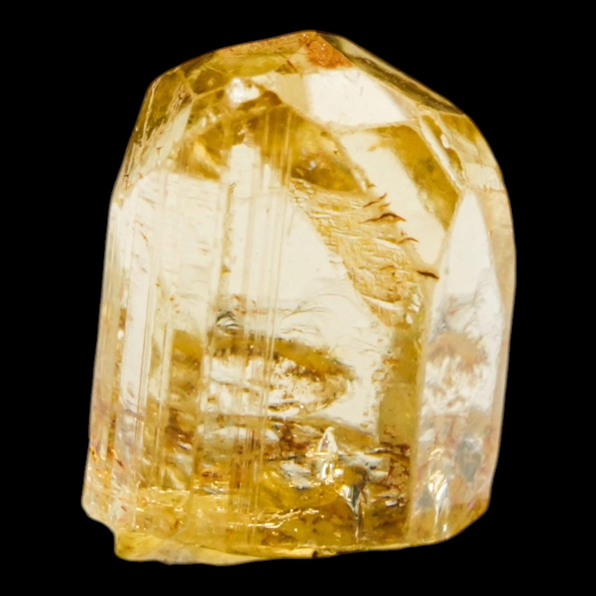Golden Tourmaline Crystal, Facet Grade Tourmaline Rough, Natural Tanzania Tourmaline, Untreated Gem Rough, Mineral Specimen