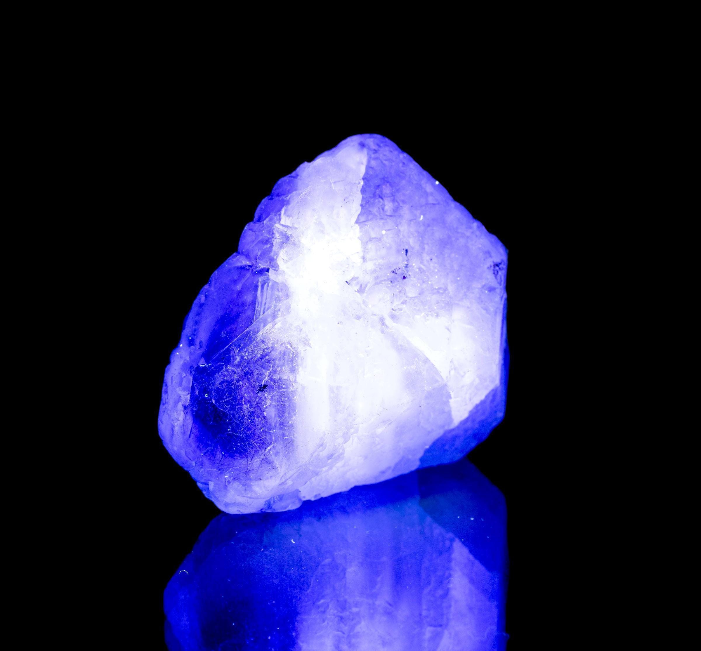 Green fluorite crystal on matrix, uv reactive fluorite mineral specimen with boulangerite and geochronite, natural fluorite for collectors - Image 2