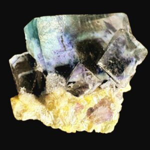 Fluorite crystal specimen with green and purple zoning natural cubic fluorite from inner mongolia fluorite cluster for collectors or display
