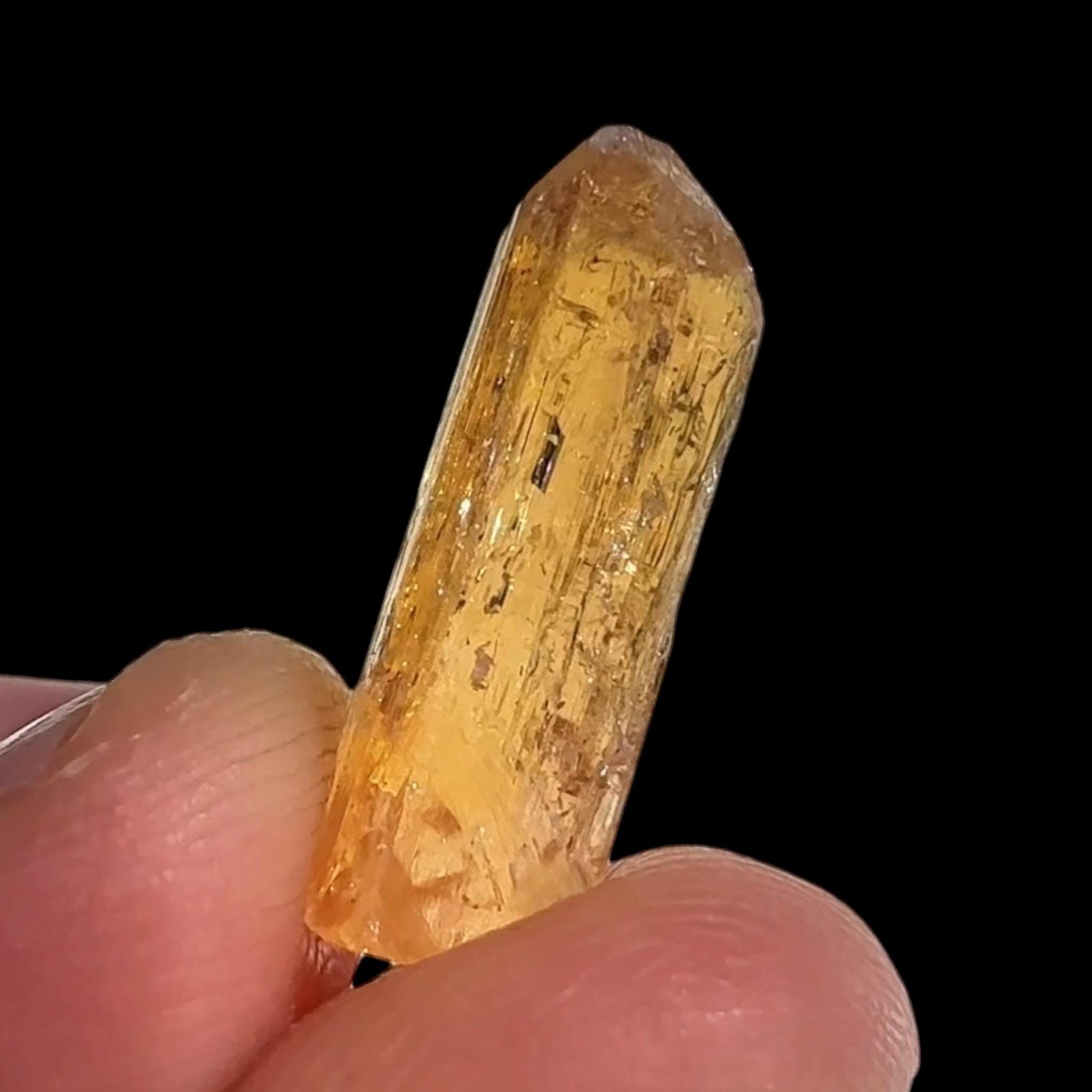 Imperial Topaz Crystal, Golden Yellow, Terminated, Ouro Preto Brazil, Natural Mineral Specimen - Image 8