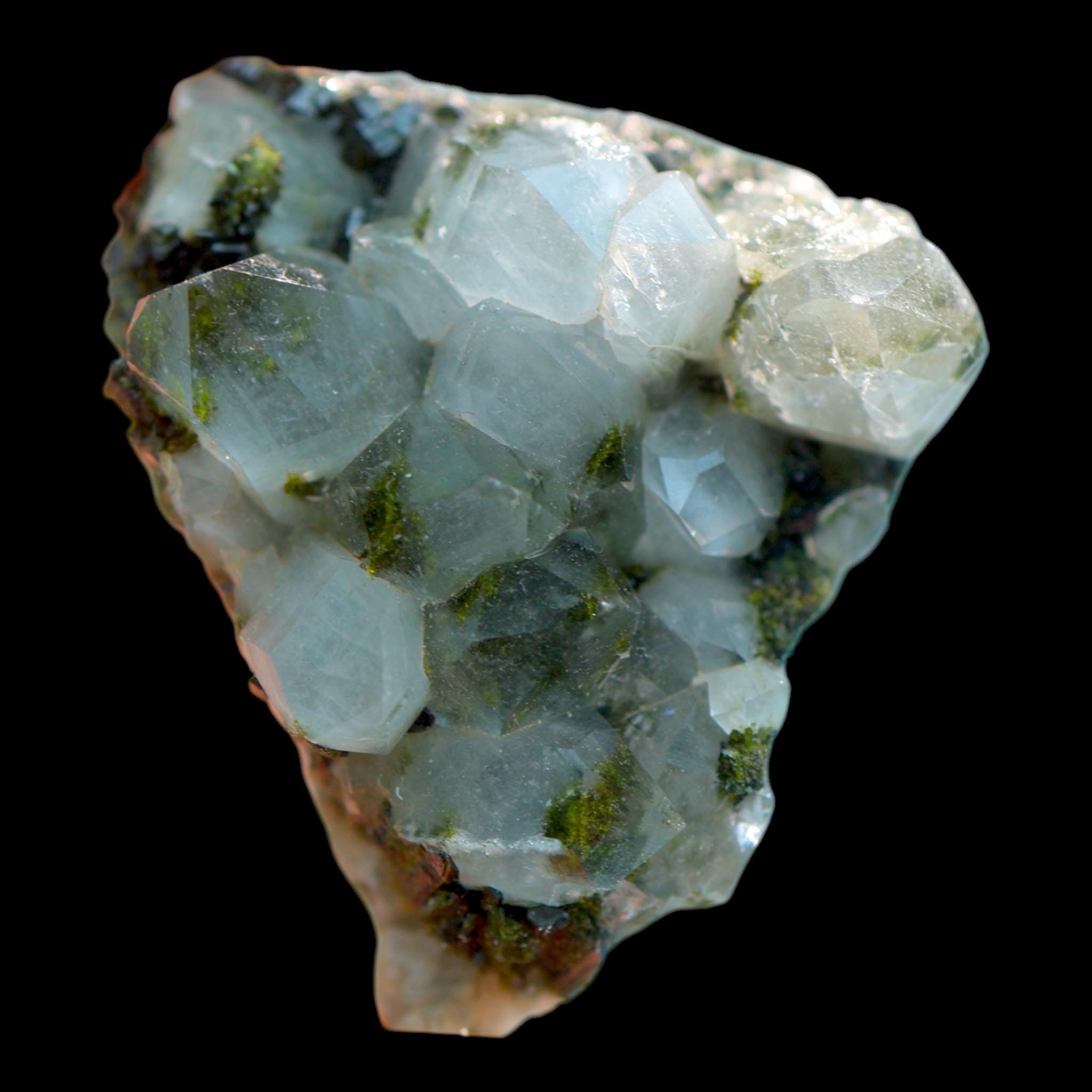 Epidote with Quartz, Green Epidote Crystal, Quartz Crystal Cluster, Mineral Specimen, Hakkari Turkey, Turkish Epidote, Collector Mineral - Image 3