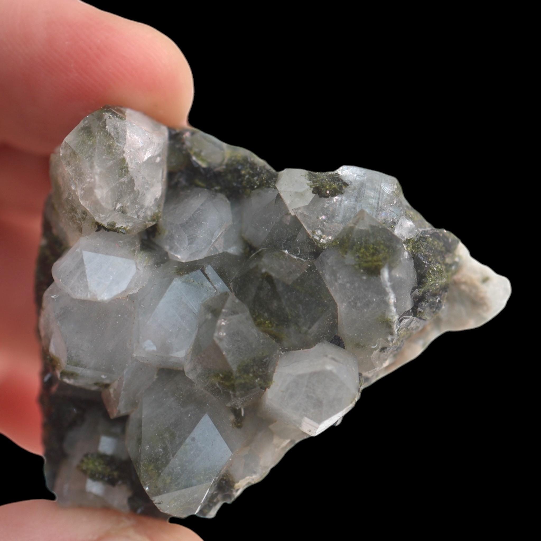 Epidote with Quartz, Green Epidote Crystal, Quartz Crystal Cluster, Mineral Specimen, Hakkari Turkey, Turkish Epidote, Collector Mineral - Image 5