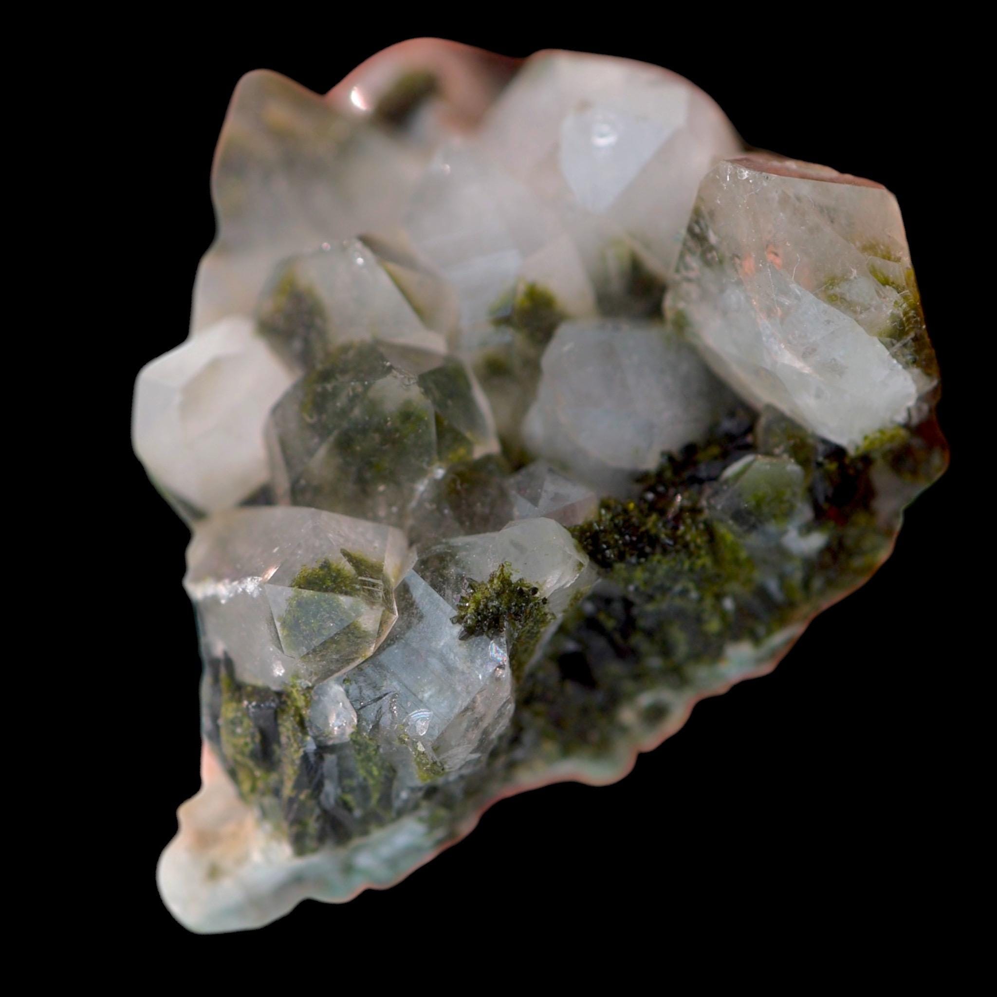 Epidote with Quartz, Green Epidote Crystal, Quartz Crystal Cluster, Mineral Specimen, Hakkari Turkey, Turkish Epidote, Collector Mineral - Image 8