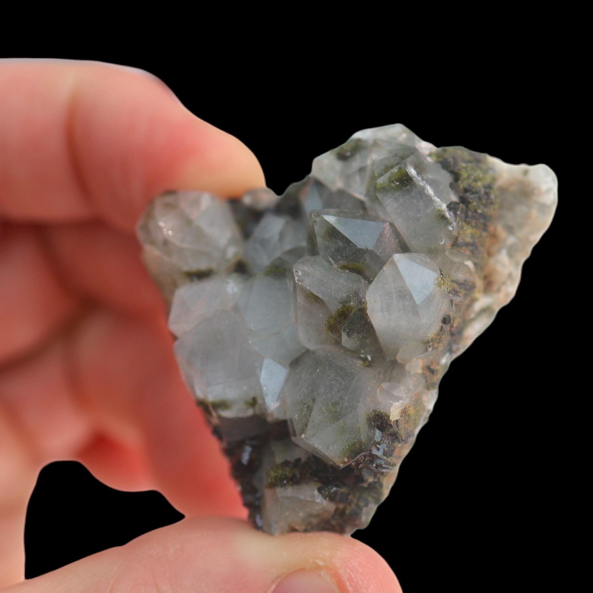 Epidote with Quartz, Green Epidote Crystal, Quartz Crystal Cluster, Mineral Specimen, Hakkari Turkey, Turkish Epidote, Collector Mineral - Image 10