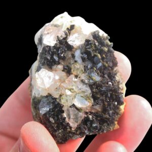 Epidote with Quartz, Hakkari Turkey, Dark Green Epidote Crystal, Turkish Epidote, Collector Mineral Specimen