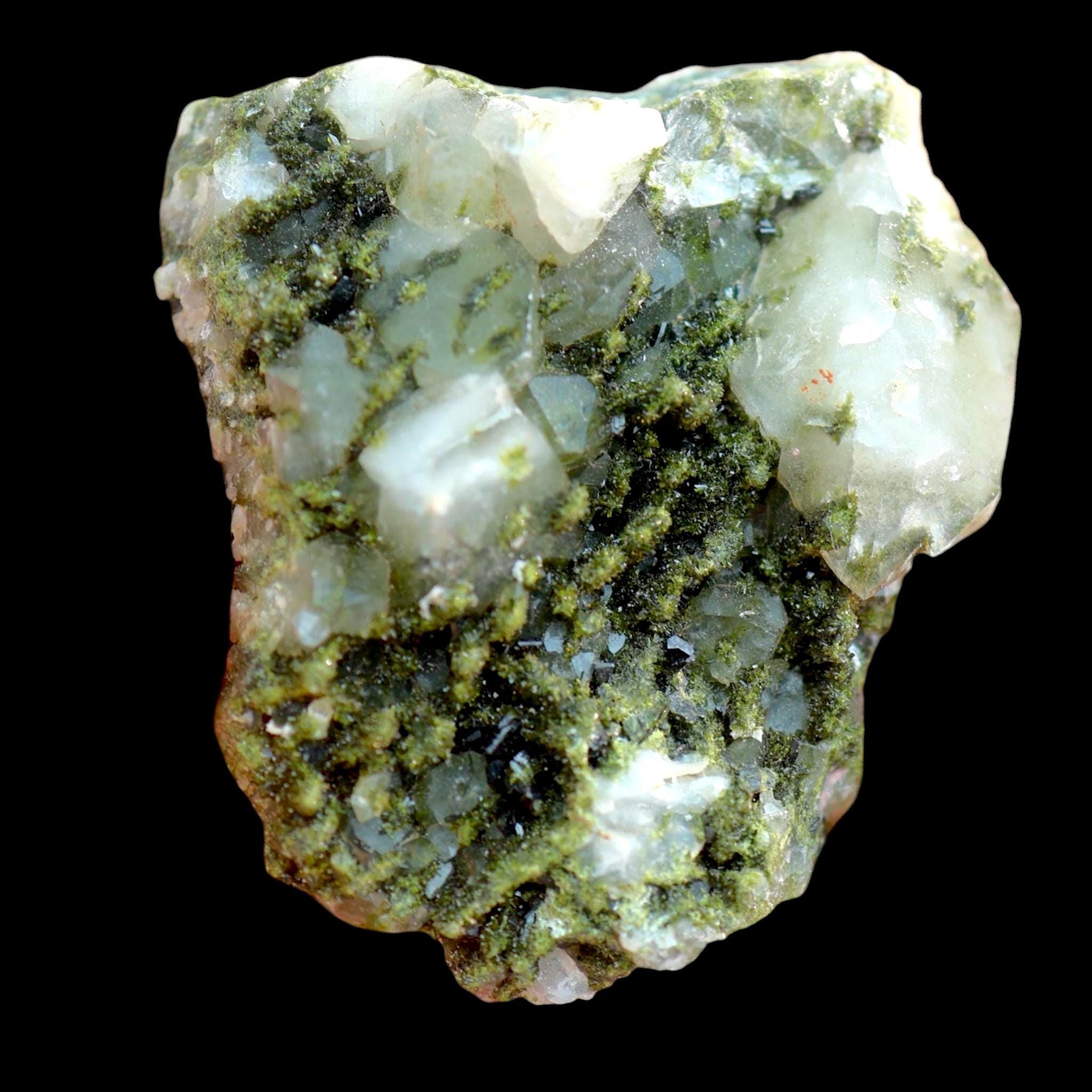 Epidote with Quartz, Hakkari Turkey, Fairy Forest Epidote Crystal, Green Epidote, Mineral Specimen
