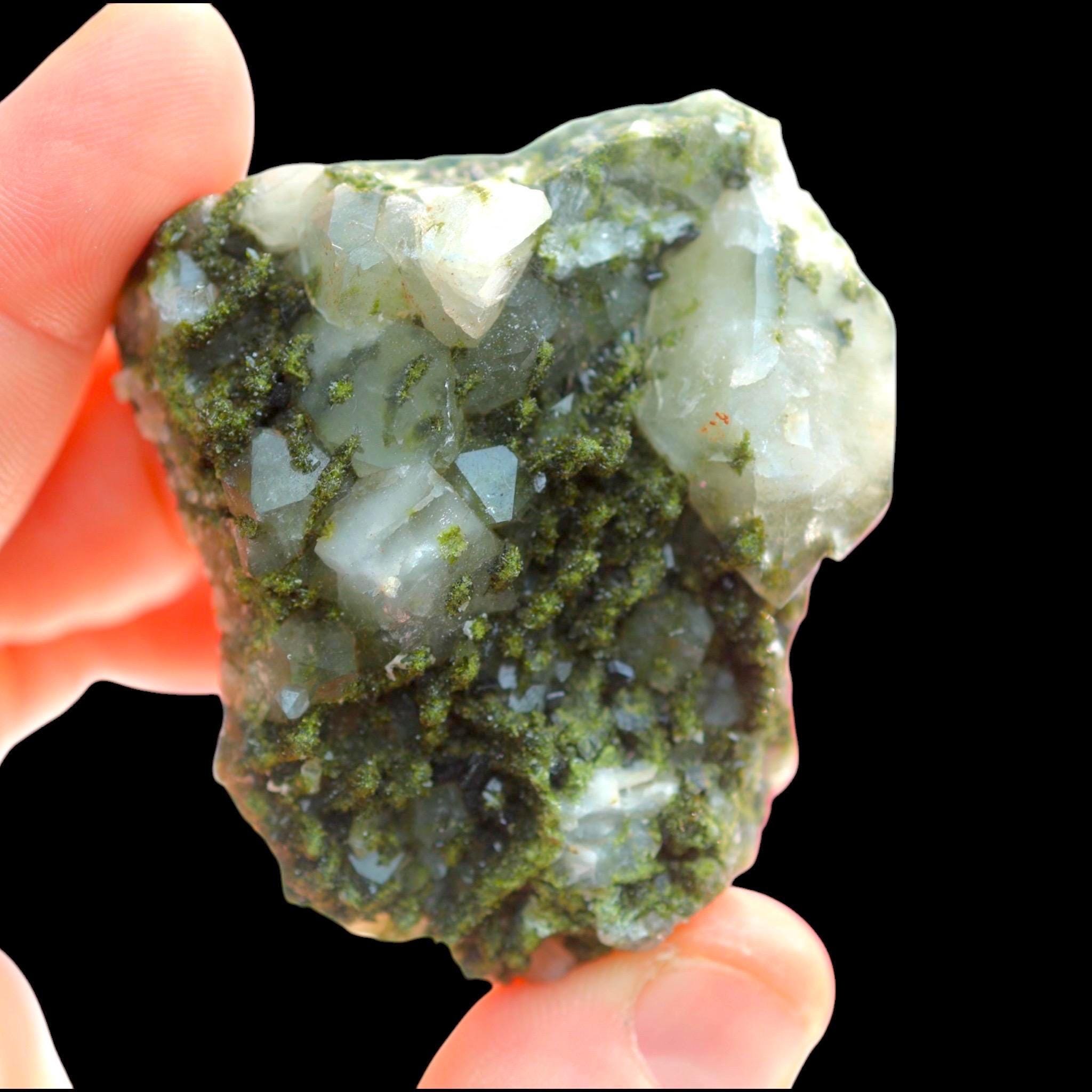 Epidote with Quartz, Hakkari Turkey, Fairy Forest Epidote Crystal, Green Epidote, Mineral Specimen - Image 4