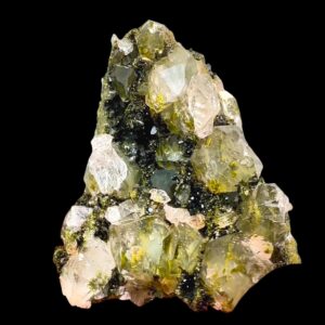 Epidote with Quartz from Hakkari Turkey, Fairy Forest Epidote Crystal, Turkish Epidote, Mineral Collector Specimen