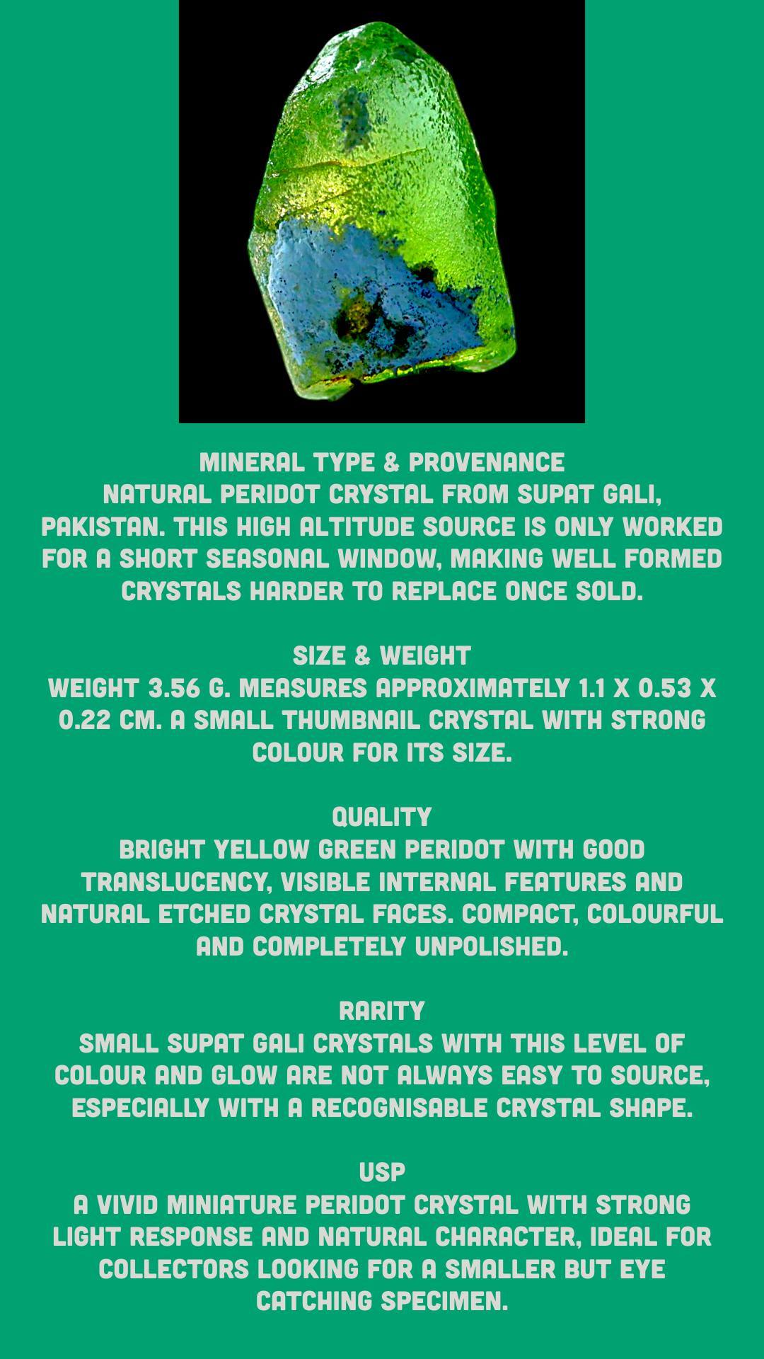 Peridot Crystal Specimen, Natural Green Olivine, Terminated Raw Peridot, Rough Peridot, Pakistan Origin, August Birthstone - Image 4
