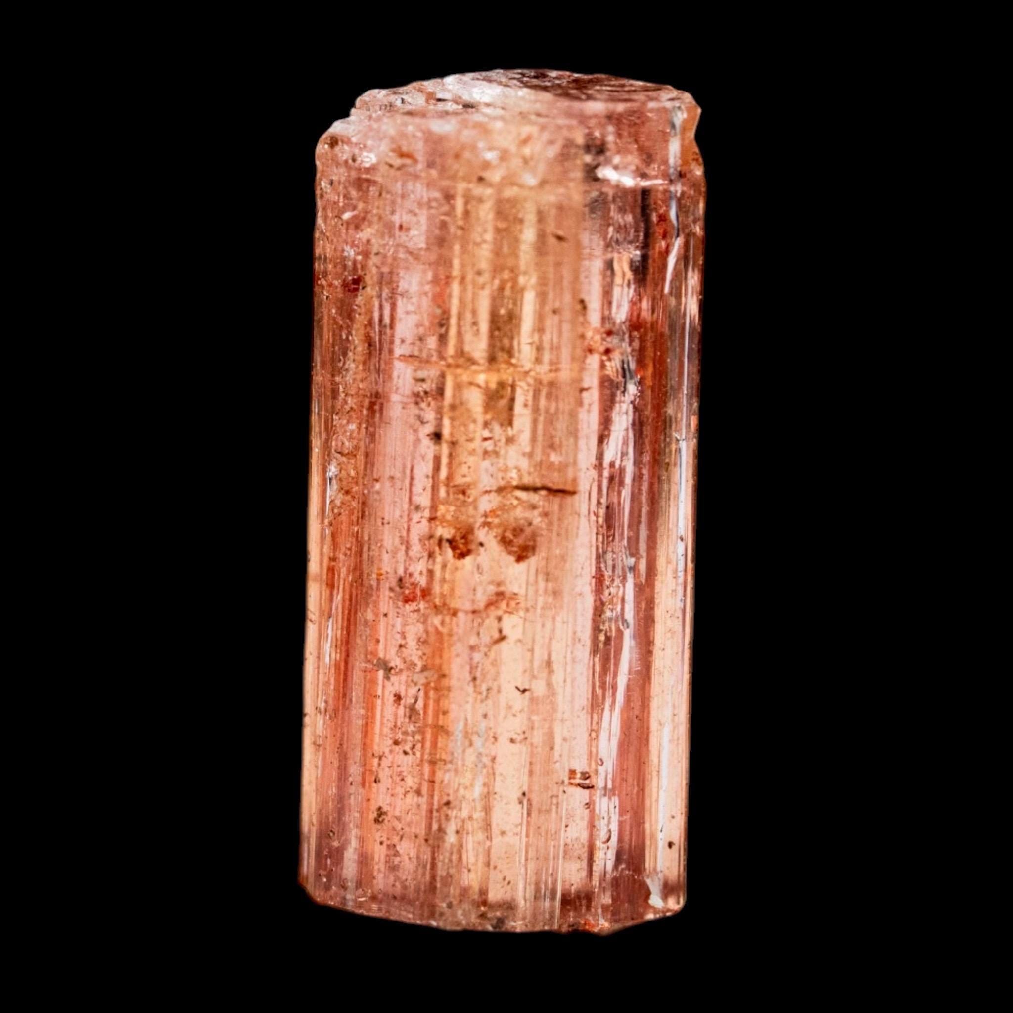 Pink imperial topaz crystal, ouro preto brazil, raw natural topaz mineral specimen