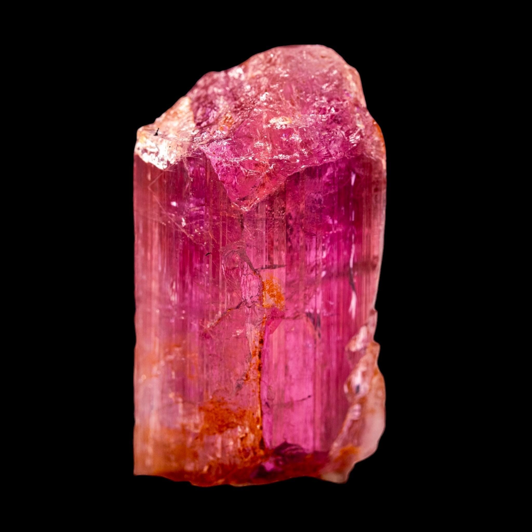 Pink imperial topaz crystal, ouro preto brazil, rare collector mineral specimen