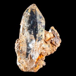 Swiss alpine quartz crystal, clear quartz cluster on matrix, swiss quartz specimen, natural quartz point, raw quartz, collector mineral
