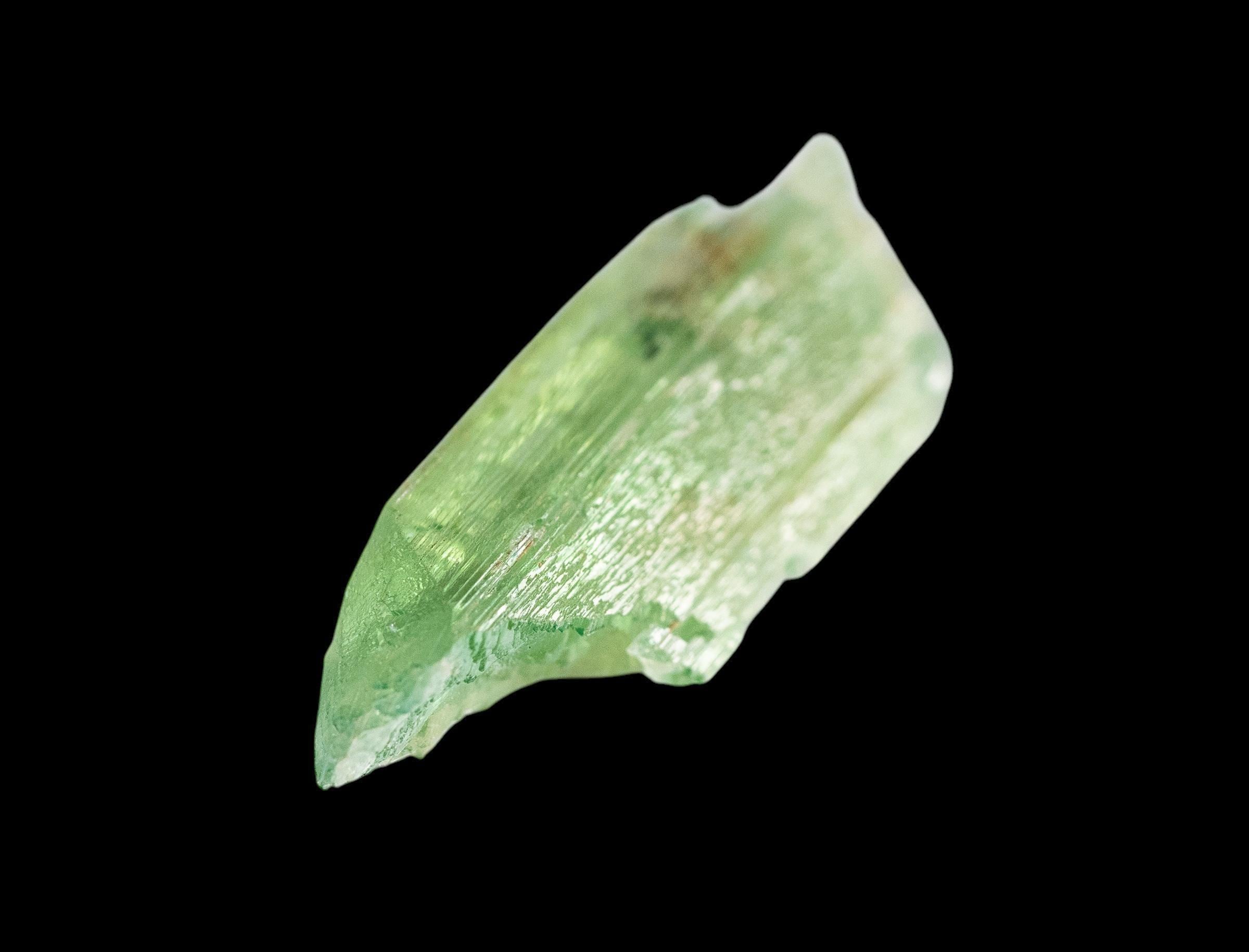 Hiddenite crystal, north carolina hiddenite, green spodumene crystal, rare mineral specimen - Image 2