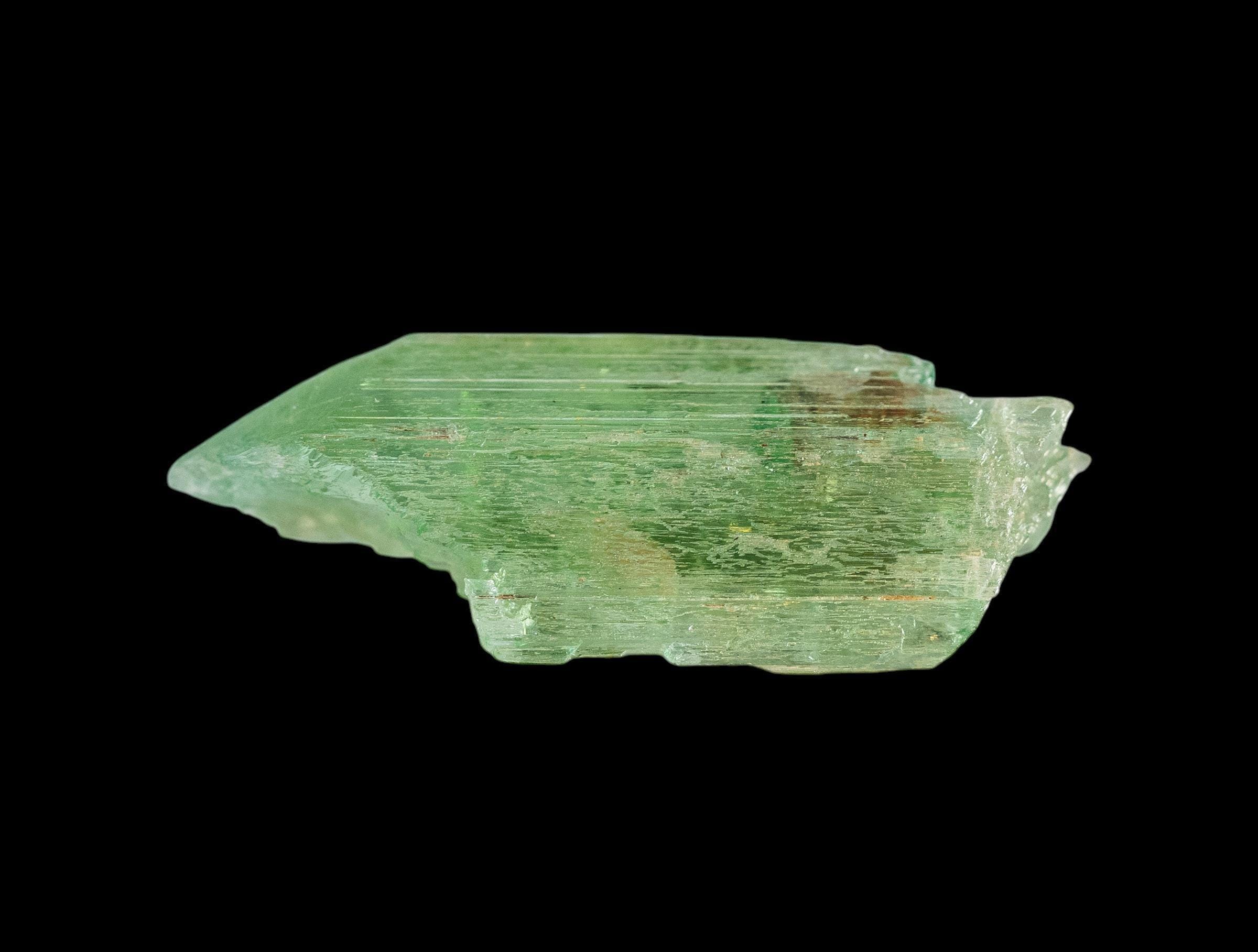 Hiddenite crystal, north carolina hiddenite, green spodumene crystal, rare mineral specimen - Image 4