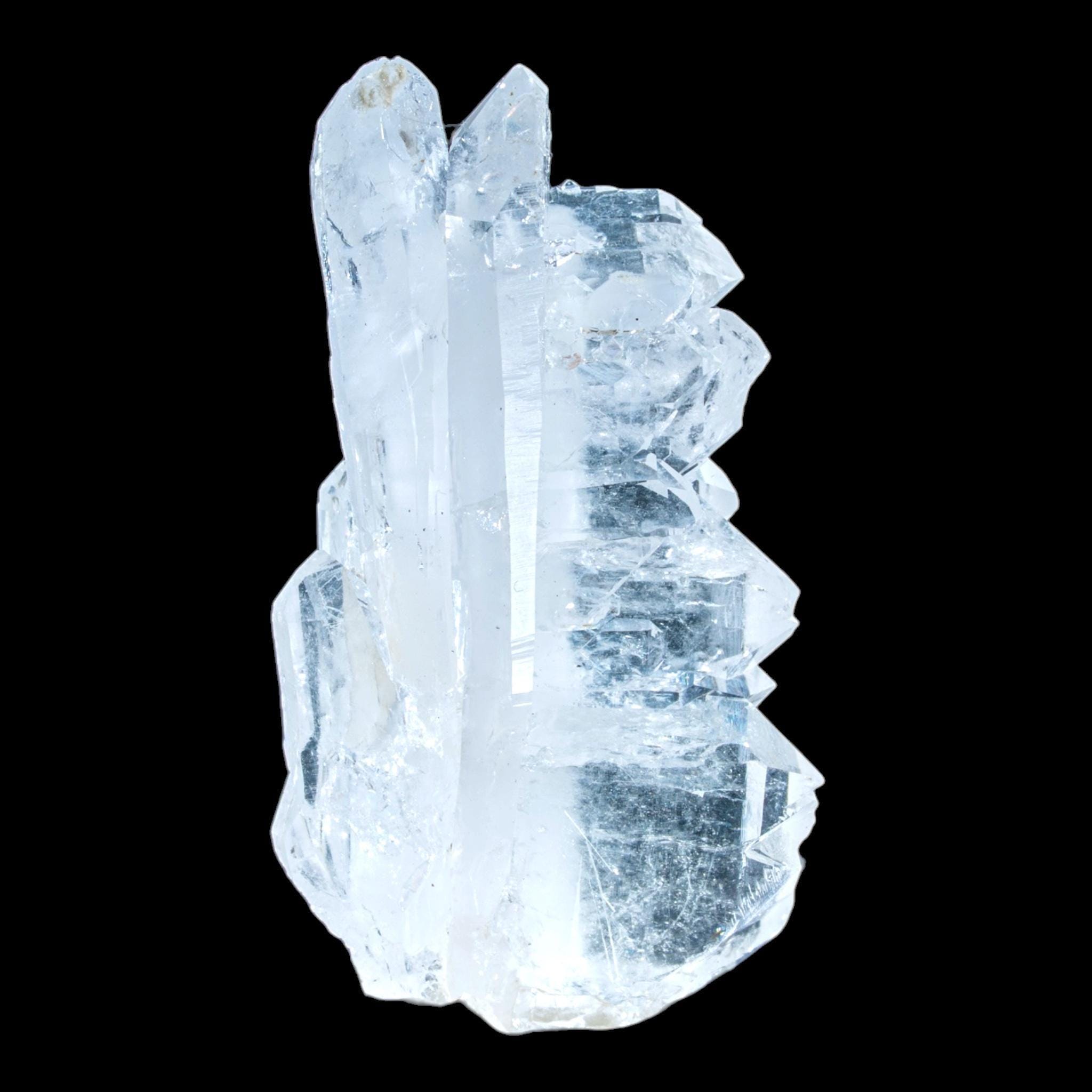 Quartz crystal cluster, swiss alpine quartz, faden quartz cluster, natural quartz specimen for display, collector mineral - Image 2